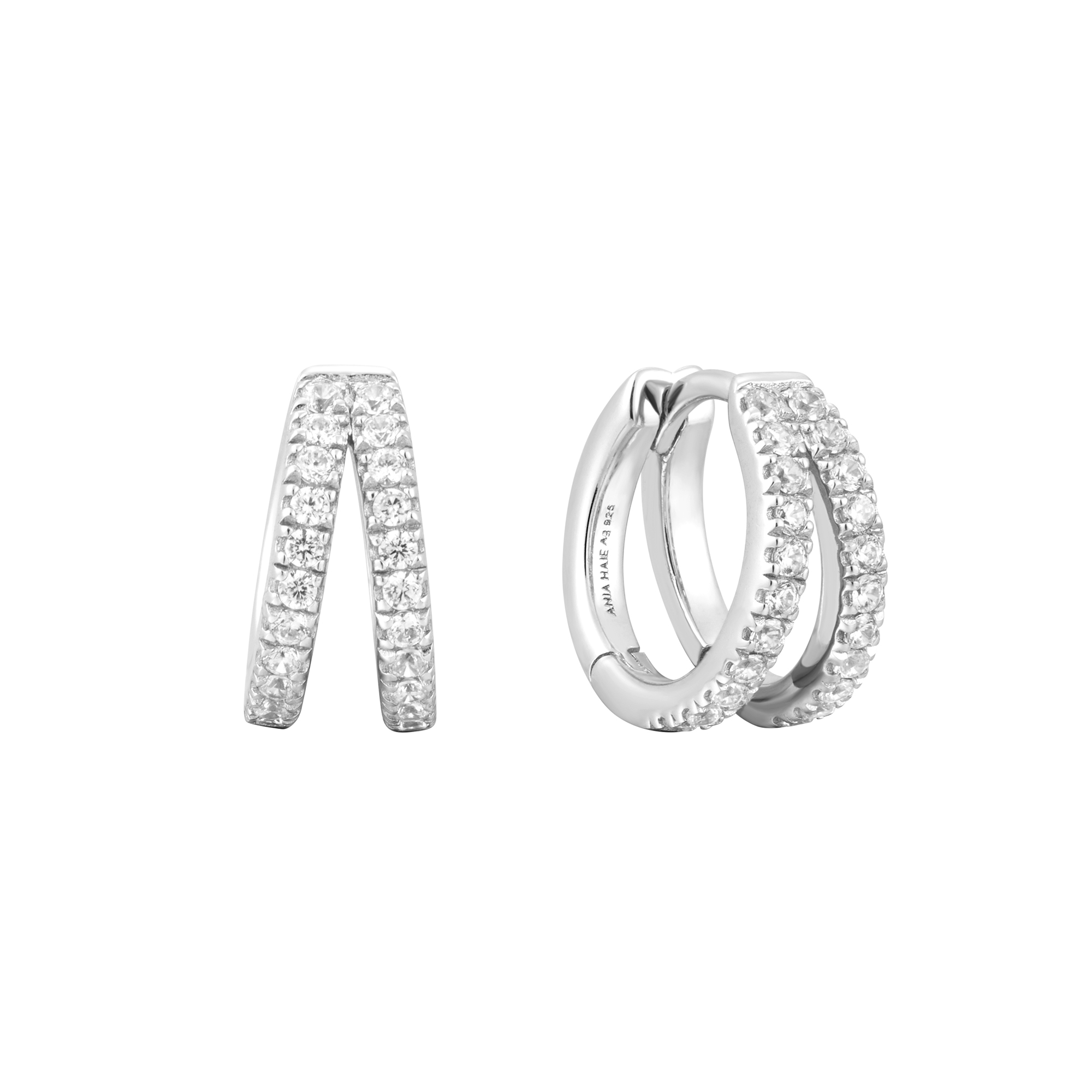 Omarm hedendaagse elegantie met onze dubbele lusknuffels met dubbele rijen kubieke zirkonia steentjes ingelegd op elke oorbel. Draag het paar alleen of gestapeld met andere studs, hoops en ear cuffs, je zult zeker een stijlstatement maken.

HET MERK
GeÃ¯nspireerd door de laatste fashion trends is Ania Haie het toonaangevende sieradenmerk voor hoogkwalitatieve maar ook betaalbare zilveren sieraden, zonder op de kwaliteit in te leveren. Iedere collectie is gebaseerd op de laatste catwalktrends, waardoor Ania Haie snel tot hÃ©t sieradenmerk voor stijlbewuste consumenten is verkozen. Elk sieraad wordt ontworpen om te combineren met andere sieraden waardoor je je eigen look kunt creÃ«ren. Maar ook zijn Ania Haie sieraden opvallend genoeg om op zichzelf te dragen.

SPECIFICATIES
- Ania Haie
- Oorbellen
- Lengte 8,5mm
- 925 zilver met gold/ rhodium plating
- AH E059-16H