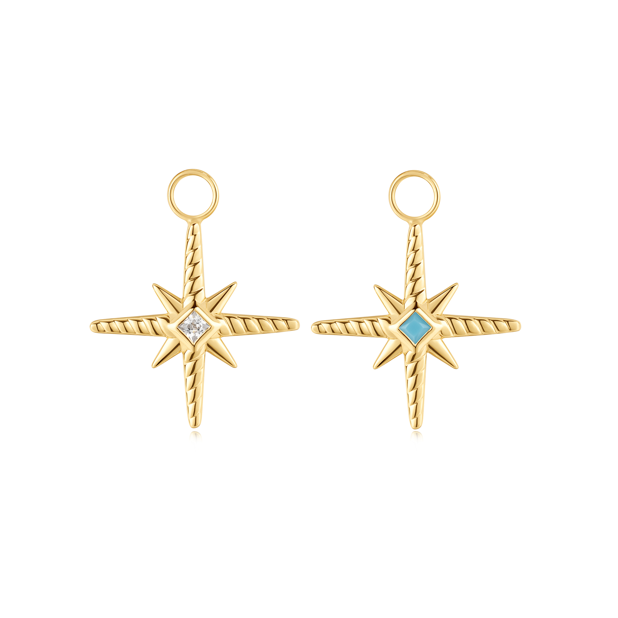Verfraai je juwelengarderobe met onze oorbel charm. Met een achtpuntige ster met de zirkonia in het midden kun je ze aan beide kanten dragen voor verschillende gelegenheden. Verfraai je oorbellen met dit onmisbare sieraad of geef het cadeau aan een geliefde.

HET MERK
GeÃ¯nspireerd door de laatste fashion trends is Ania Haie het toonaangevende sieradenmerk voor hoogkwalitatieve maar ook betaalbare zilveren sieraden, zonder op de kwaliteit in te leveren. Iedere collectie is gebaseerd op de laatste catwalktrends, waardoor Ania Haie snel tot hÃ©t sieradenmerk voor stijlbewuste consumenten is verkozen. Elk sieraad wordt ontworpen om te combineren met andere sieraden waardoor je je eigen look kunt creÃ«ren. Maar ook zijn Ania Haie sieraden opvallend genoeg om op zichzelf te dragen.

SPECIFICATIES
- Ania Haie
- Oorbedels
- 925 zilver met gold/ rhodium plating
- AH EC060-04G