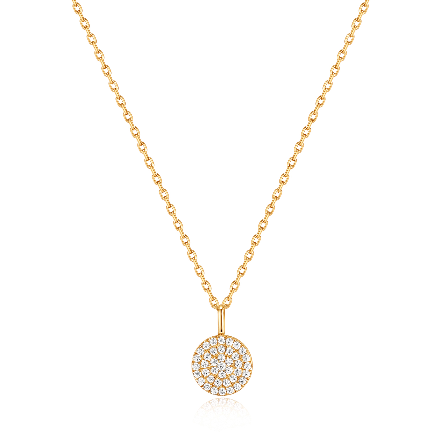 Glam Disc Pendant Necklace 
We hebben glamour naar een hoger niveau getild met deze ketting! De prachtige ronde hanger is omringd door glinsterende zirkonia's. Een statement piece op zich, maar ook perfect te combineren met meerdere kettingen.

HET MERK
Geïnspireerd door de laatste fashion trends is Ania Haie het toonaangevende sieradenmerk voor hoogkwalitatieve maar ook betaalbare zilveren sieraden, zonder op de kwaliteit in te leveren. Iedere collectie is gebaseerd op de laatste catwalktrends, waardoor Ania Haie snel tot hét sieradenmerk voor stijlbewuste consumenten is verkozen. Elk sieraad wordt ontworpen om te combineren met andere sieraden waardoor je je eigen look kunt creëren. Maar ook zijn Ania Haie sieraden opvallend genoeg om op zichzelf te dragen. Sieraden uit de Ania Haie collectie zijn altijd gemaakt van 925 zilver met een finish van rhodium of van 14kt goud.

SPECIFICATIES
- Glam Disc Pendant Necklace 
- Ketting
- 925 zilver met gold plating
- Lengte verstelbaar: 40 - 45cm
- AH N037-03G