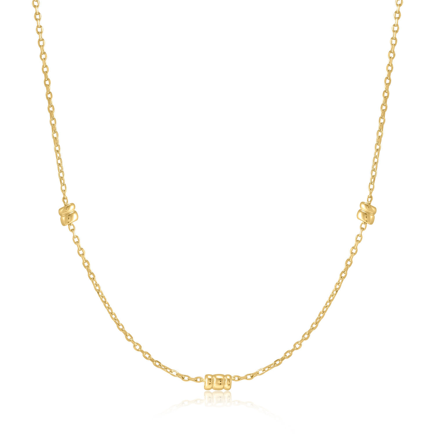 Ania haie zilver goud verguld collier Smooth Twist Chain