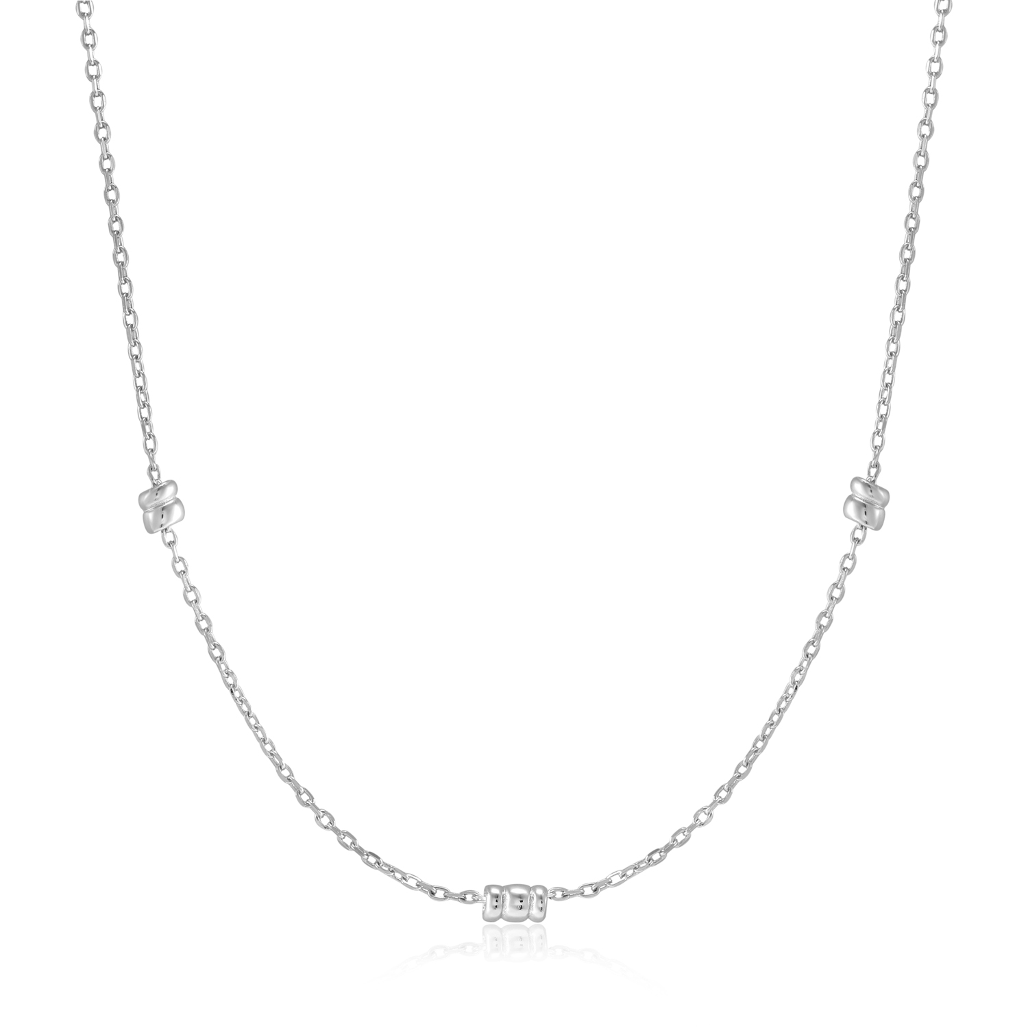 zilveren collier met bolletjes 45 cm 