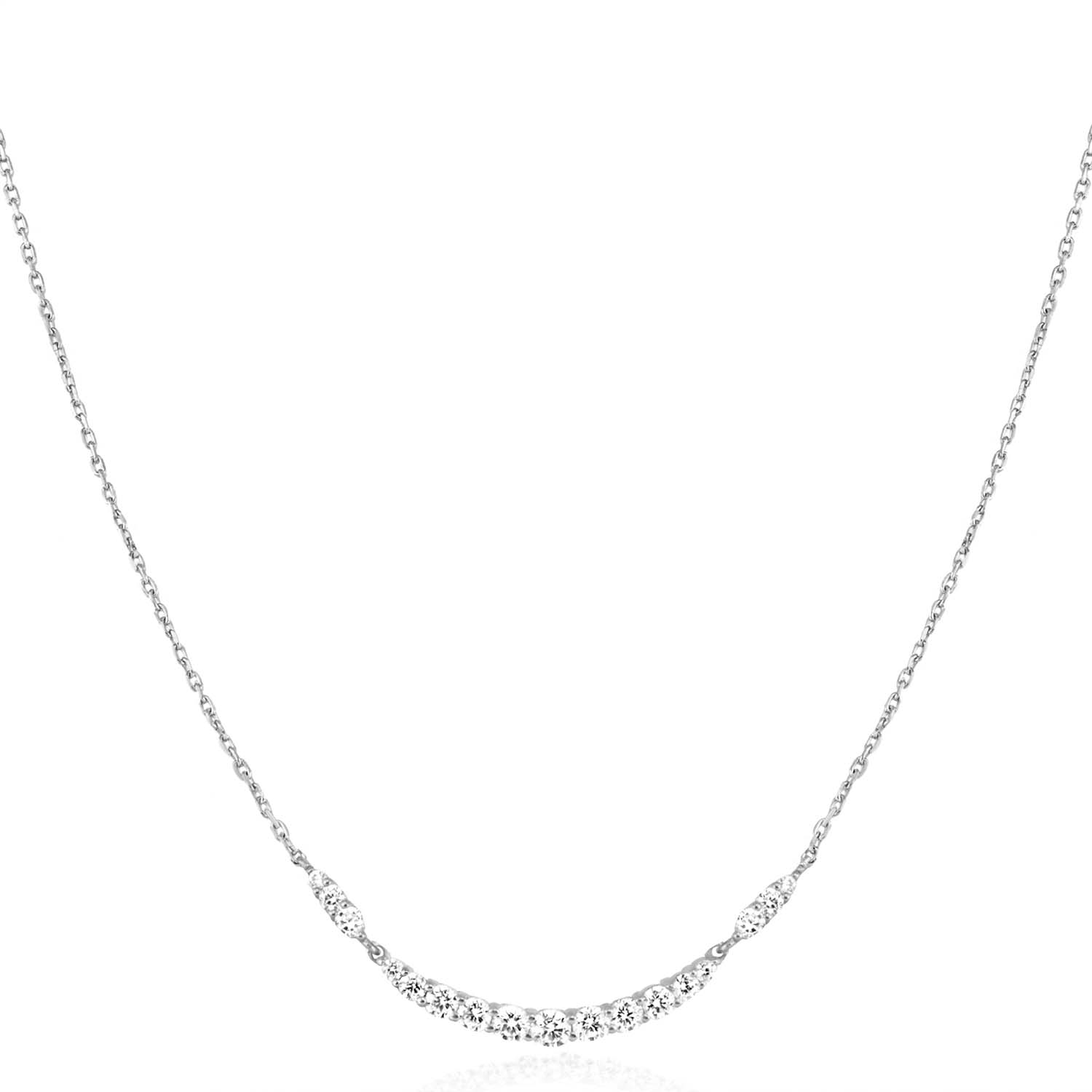 Silver Arc Pav� Neck