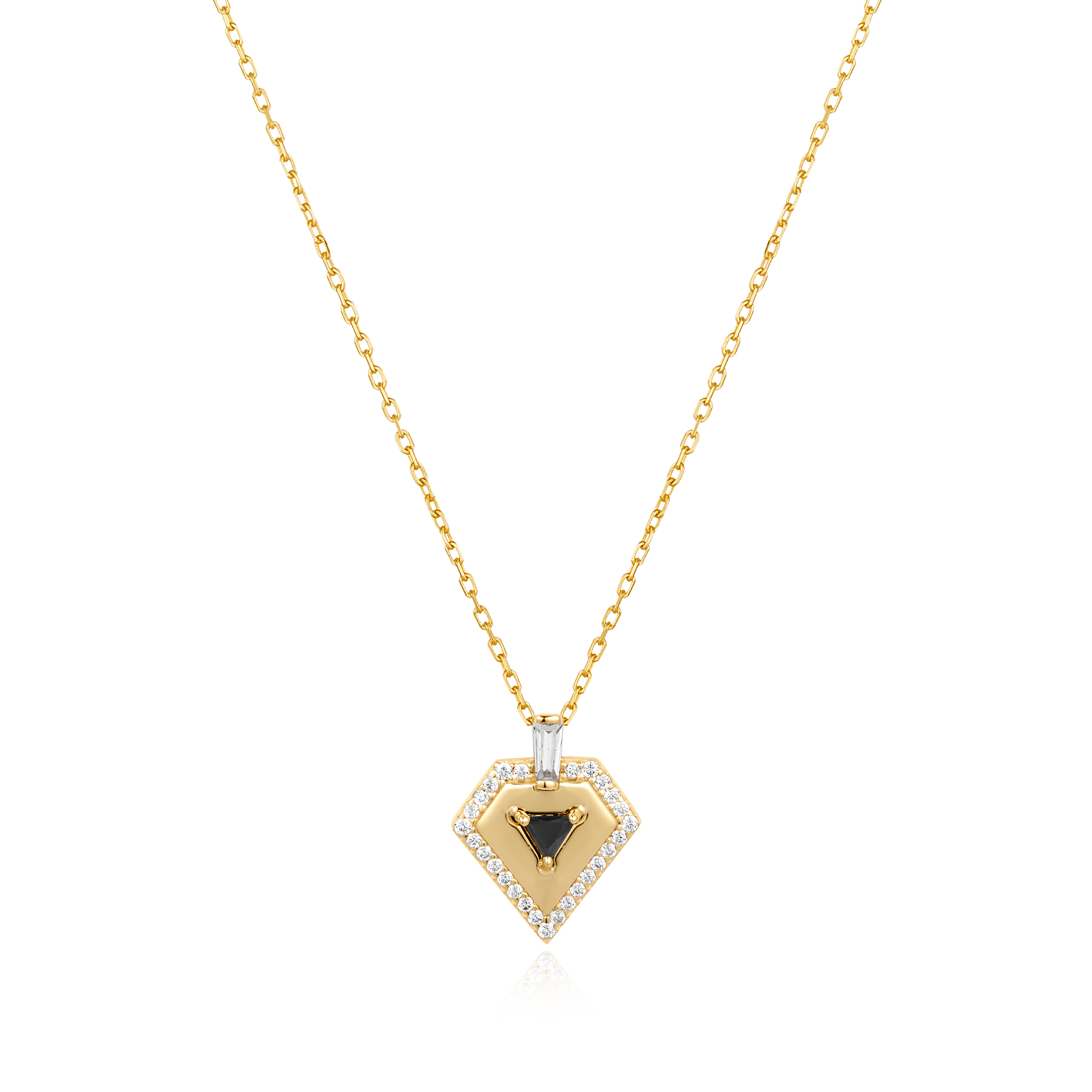 Verfraai je juwelengarderobe met onze unieke ketting. Met een hanger in de vorm van een diamant is ons sieraad versierd met kubieke zirkonia stenen met prachtig vakmanschap, statement genoeg om alleen te dragen of gestapeld met andere kettingen. 

HET MERK
Geïnspireerd door de laatste fashion trends is Ania Haie het toonaangevende sieradenmerk voor hoogkwalitatieve maar ook betaalbare zilveren sieraden, zonder op de kwaliteit in te leveren. Iedere collectie is gebaseerd op de laatste catwalktrends, waardoor Ania Haie snel tot hét sieradenmerk voor stijlbewuste consumenten is verkozen. Elk sieraad wordt ontworpen om te combineren met andere sieraden waardoor je je eigen look kunt creëren. Maar ook zijn Ania Haie sieraden opvallend genoeg om op zichzelf te dragen.

SPECIFICATIES
- Ania Haie
- Ketting
- Lengte 48cm
- 925 zilver met gold/ rhodium plating
- AH N059-05G