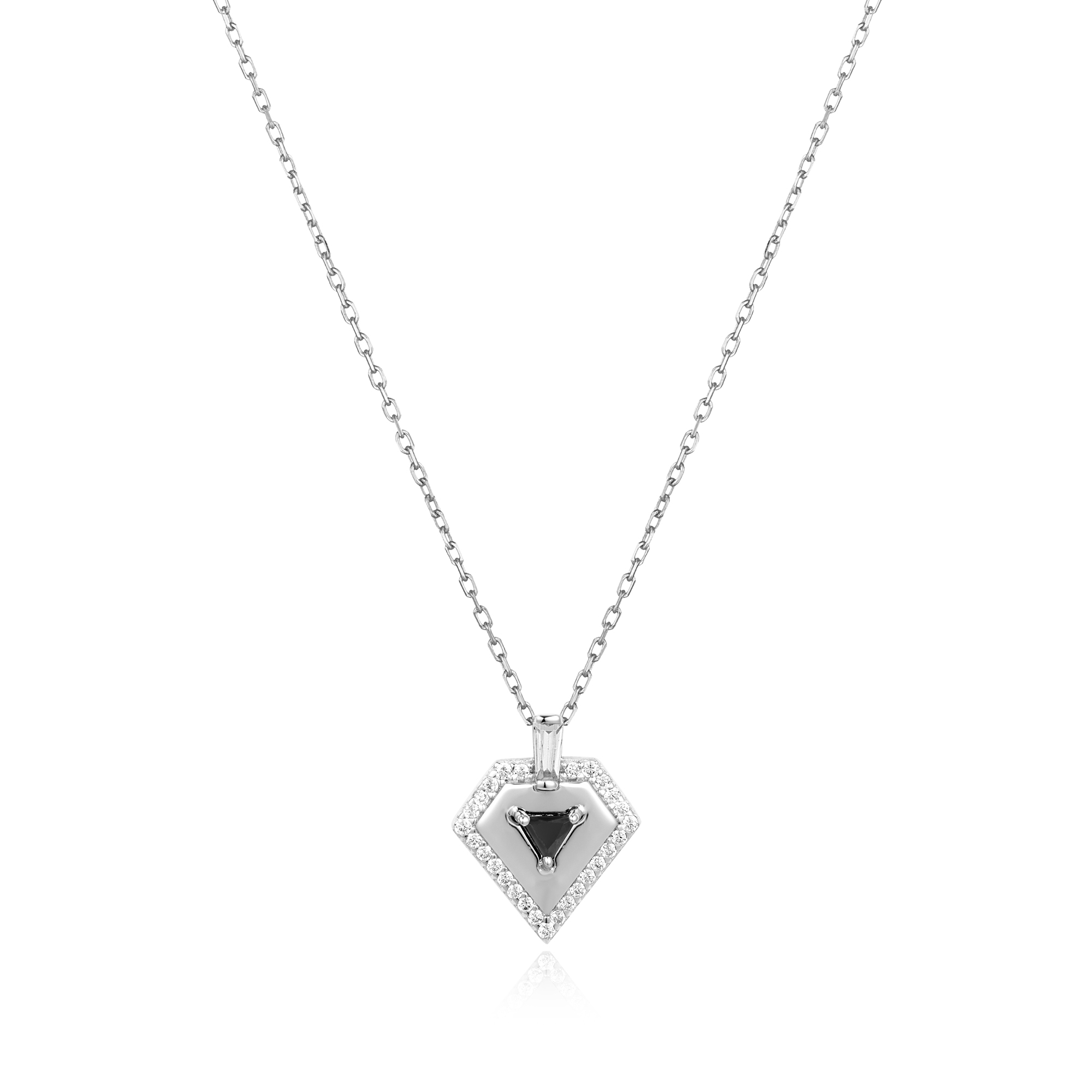 Verfraai je juwelengarderobe met onze unieke ketting. Met een hanger in de vorm van een diamant is ons sieraad versierd met kubieke zirkonia stenen met prachtig vakmanschap, statement genoeg om alleen te dragen of gestapeld met andere kettingen. 

HET MERK
GeÃ¯nspireerd door de laatste fashion trends is Ania Haie het toonaangevende sieradenmerk voor hoogkwalitatieve maar ook betaalbare zilveren sieraden, zonder op de kwaliteit in te leveren. Iedere collectie is gebaseerd op de laatste catwalktrends, waardoor Ania Haie snel tot hÃ©t sieradenmerk voor stijlbewuste consumenten is verkozen. Elk sieraad wordt ontworpen om te combineren met andere sieraden waardoor je je eigen look kunt creÃ«ren. Maar ook zijn Ania Haie sieraden opvallend genoeg om op zichzelf te dragen.

SPECIFICATIES
- Ania Haie
- Ketting
- Lengte 48cm
- 925 zilver met gold/ rhodium plating
- AH N059-05H