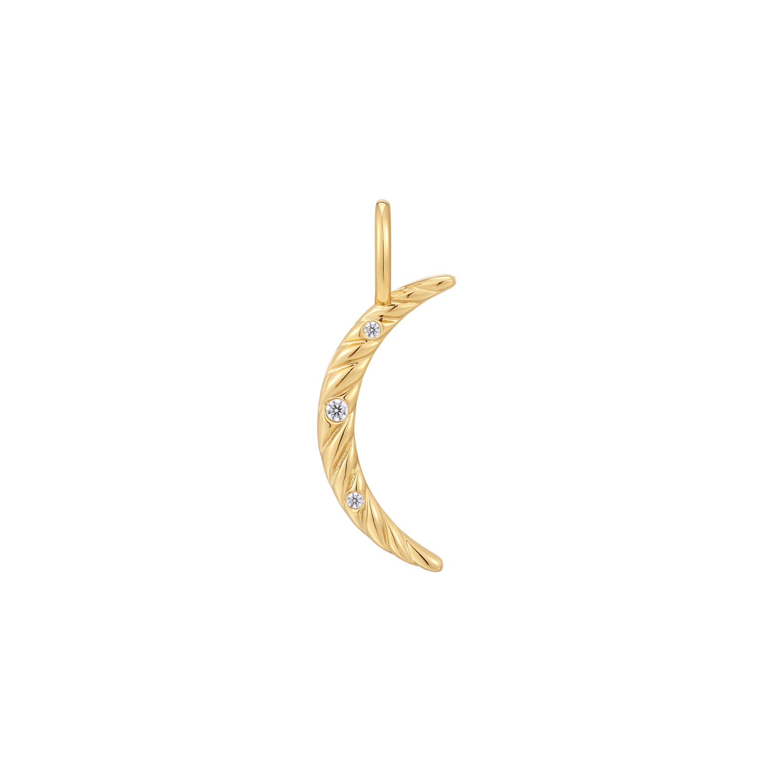 Productbeschrijving 
Geef je ketting een upgrade met deze elegante hemelse bedel, perfect wanneer je zin hebt in sprankeling. De maan bedel bevat sprankelende zirkonia stenen en is gemaakt van 925 sterling zilver met 14 karaat gouden plating. Bevestig je bedel eenvoudig aan een kettng, armband of connector.

Het Merk
GeÃ¯nspireerd door de laatste fashion trends is Ania Haie het toonaangevende sieradenmerk voor hoogkwalitatieve maar ook betaalbare zilveren sieraden, zonder op de kwaliteit in te leveren. Iedere collectie is gebaseerd op de laatste catwalktrends, waardoor Ania Haie snel tot hÃ©t sieradenmerk voor stijlbewuste consumenten is verkozen. Elk sieraad wordt ontworpen om te combineren met andere sieraden waardoor je je eigen look kunt creÃ«ren. Maar ook zijn Ania Haie sieraden opvallend genoeg om op zichzelf te dragen.

How It All Started
Met een passie voor kwalitatieve sieraden met stijl Ã©n het besef dat de mode bewuste vrouw niet wil inleveren op kwaliteit is Ania Haie geboren. De Ania Haie oprichters zagen later dat de moderne vrouw van vandaag graag sieraden combineert en layered om haar individualiteit te omarmen, de kans werd aangegrepen en de droom werd werkelijkheid.

Volg ons ook op social media
Wil jij op de hoogte blijven van nieuwe collecties, toffe combinaties en de laatste sieraden trends? Hou ons dan ook in de gaten op social media. Daarnaast inspireren wij jou dagelijks met verschillende looks en mix & match combinaties! Deel gerust jouw eigen unieke Ania Haie look door de hashtag #aniahaiexme te gebruiken. Wie weet wordt jouw look gerepost op Ã©Ã©n van onze kanalen!
Je kunt ons volgen op Facebook en Instagram.