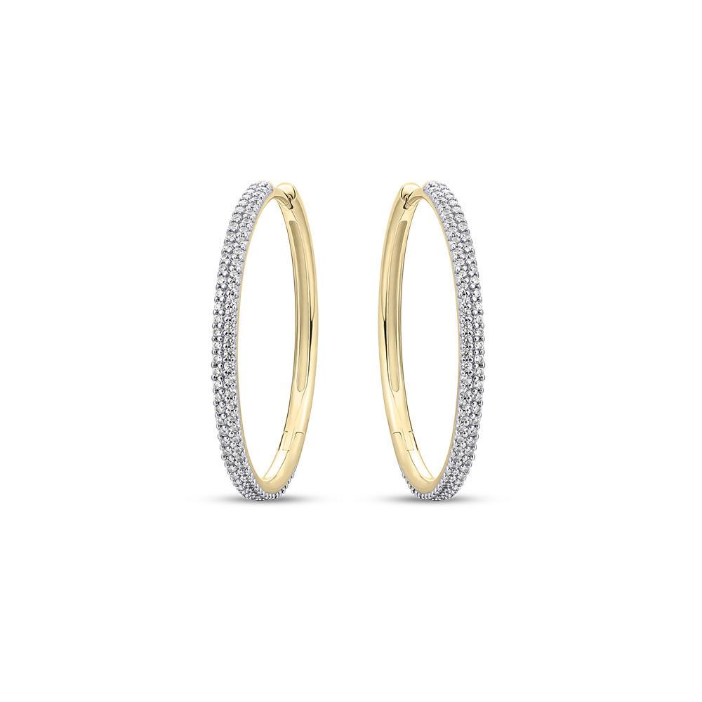 Gisser Jewels zilver vergulde oorringen met zirkonia.
Diameter 30mm