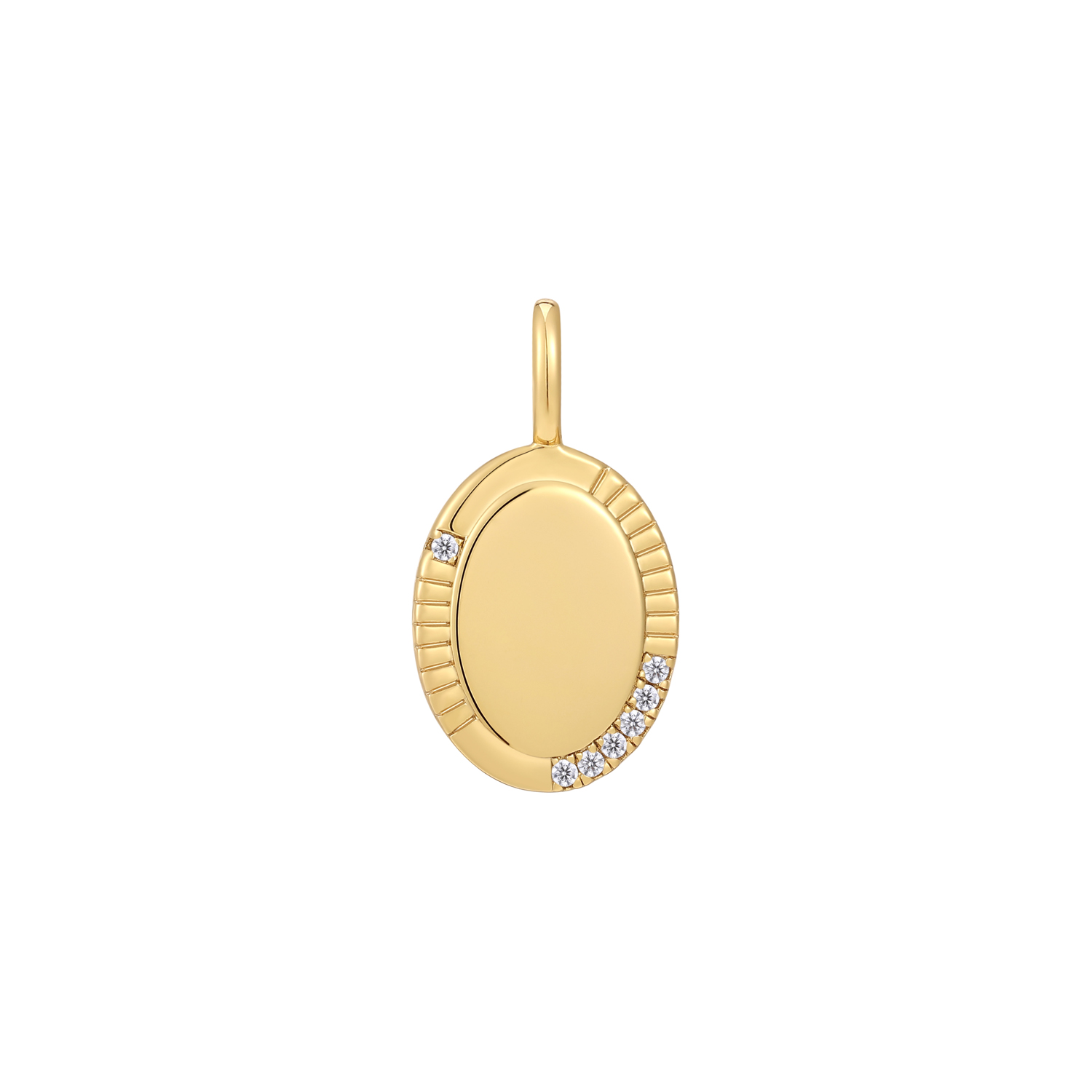 Productbeschrijving 
Geef je ketting een upgrade met deze mooie ovale bedel. De bedel bevat sprankelende zirkonia stenen en is gemaakt van 925 sterling zilver met 14 karaat gouden plating. Bevestig je bedel eenvoudig aan een kettng, armband of connector.

Het Merk
GeÃ¯nspireerd door de laatste fashion trends is Ania Haie het toonaangevende sieradenmerk voor hoogkwalitatieve maar ook betaalbare zilveren sieraden, zonder op de kwaliteit in te leveren. Iedere collectie is gebaseerd op de laatste catwalktrends, waardoor Ania Haie snel tot hÃ©t sieradenmerk voor stijlbewuste consumenten is verkozen. Elk sieraad wordt ontworpen om te combineren met andere sieraden waardoor je je eigen look kunt creÃ«ren. Maar ook zijn Ania Haie sieraden opvallend genoeg om op zichzelf te dragen.

How It All Started
Met een passie voor kwalitatieve sieraden met stijl Ã©n het besef dat de mode bewuste vrouw niet wil inleveren op kwaliteit is Ania Haie geboren. De Ania Haie oprichters zagen later dat de moderne vrouw van vandaag graag sieraden combineert en layered om haar individualiteit te omarmen, de kans werd aangegrepen en de droom werd werkelijkheid.

Volg ons ook op social media
Wil jij op de hoogte blijven van nieuwe collecties, toffe combinaties en de laatste sieraden trends? Hou ons dan ook in de gaten op social media. Daarnaast inspireren wij jou dagelijks met verschillende looks en mix & match combinaties! Deel gerust jouw eigen unieke Ania Haie look door de hashtag #aniahaiexme te gebruiken. Wie weet wordt jouw look gerepost op Ã©Ã©n van onze kanalen!
Je kunt ons volgen op Facebook en Instagram.