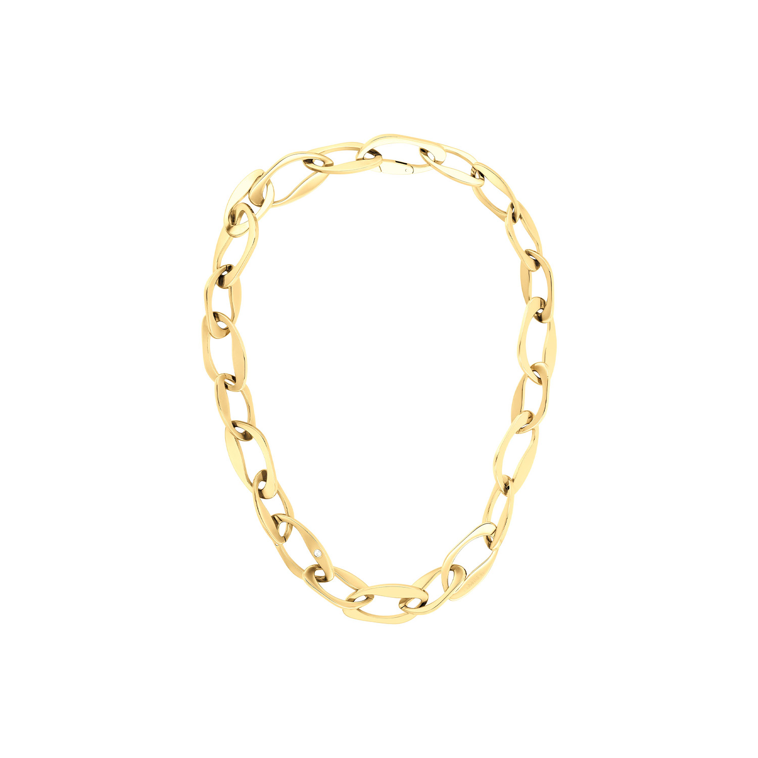 Calvin Klein CJ35000682 HARMONIOUS CONNECTION Dames Ketting

- Ketting gemaakt van staal,  goudkleurig
- De breedte van deze ketting is 8 mm
- De lengte van deze ketting is 50 cm

Wordt geleverd in originele Calvin Klein verpakking 

De specificaties zijn als volgt:

Steen:
Steensoort: Zirkonia
Steenkleur: Transparant

Overig:
Lengte: 500.0 mm
Breedte: 8.0 mm
Hoogte: 2.0 mm
Dikte: 2.0 mm
Gewicht: 60.0 gr
Kleur: Goudkleurig
Materiaal: Staal
Bewerking: Gepolijst