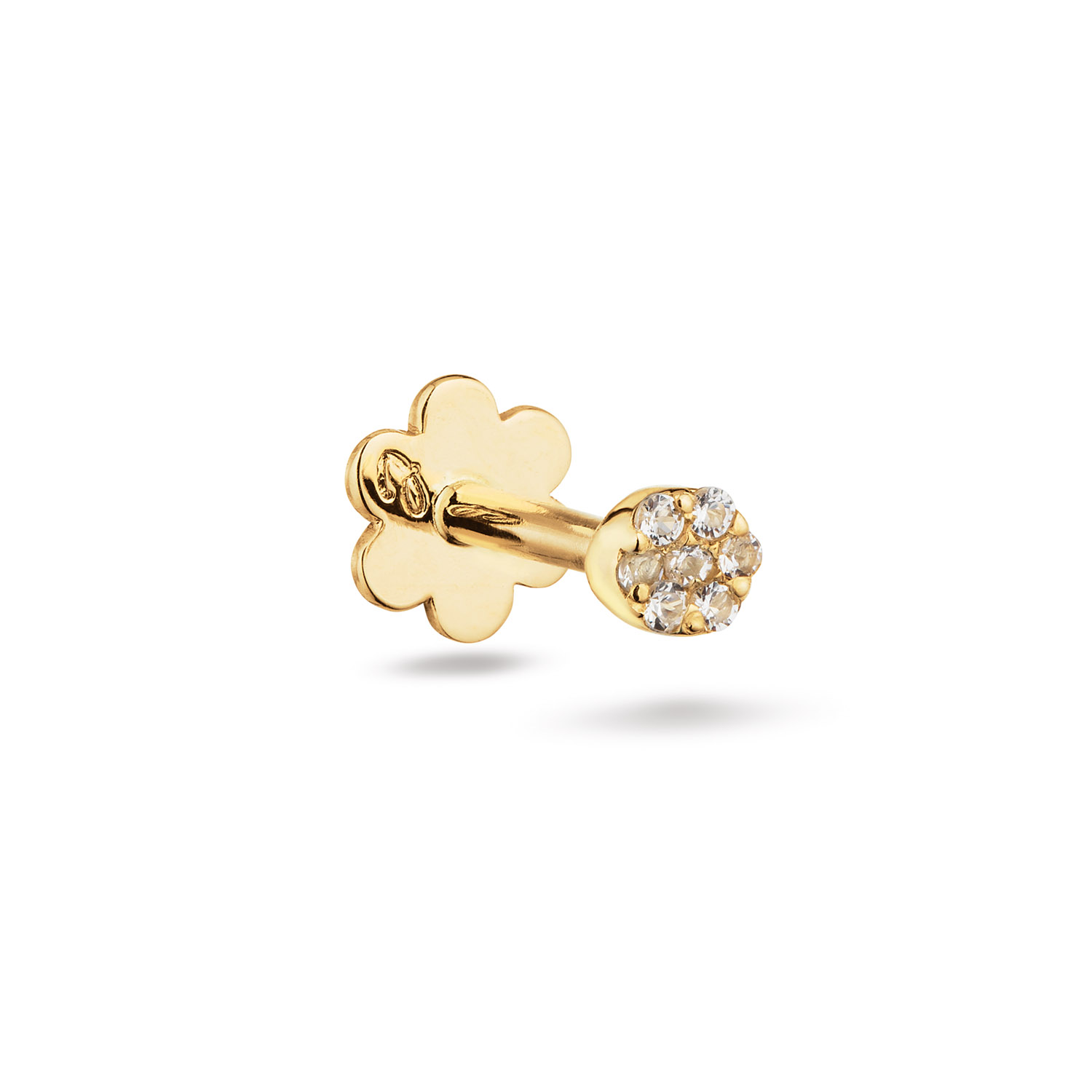 Deze piercing is pavé met echt wit topaas.

Hidden Gems of the Rivièra
Elke creatie in de Hidden Gems of the Rivièra collectie is een ode aan de onmiskenbare charme van de Rivièra. Handgemaakt van 14 karaat goud en verrijkt met echte edelstenen. De sieraden brengen de magische sfeer van de Côte d'Azur tot leven in jouw look! 
Alle piercings van Jackie zijn 6 mm en voorzien van een plat achterkantje. Hierdoor kun je er heel comfortabel mee slapen!

Het merk 
Jackie is hét 14 karaat gouden on trend sieradenmerk. De collecties zijn geïnspireerd op de reizen die ik maak, van stedentrips tot exotische oorden. Elk gouden sieraad is helemaal van nu, handgemaakt door Europese goudsmeden en vervaardigd van overwegend gerecycled goud met echte edelstenen en zoetwaterparels. Elke collectie is dan ook met veel liefde en passie samengesteld. Mijn Jackie sieraden zijn de perfecte finishing touch voor iedere outfit!

Specificaties
- Piercing
- Materiaal: 14 Karaat - Geelgoud - 585
- White Topaz Pave Piercing
- Totale lengte: 4mm