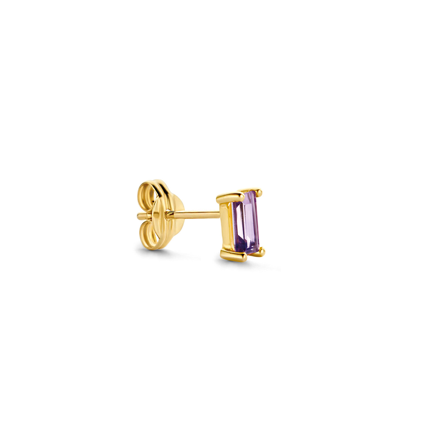 Medina Amethyst Single Stud
De Jackie Medina Amethyst Single Stud is gemaakt van 14K goud en bevat een amethist. De paarskleurige edelsteen staat bekend om haar beschermende werking. Mooi op zichzelf maar ook prachtig om te combineren met andere oorbellen uit de Jackie collectie.

Fijne 14 karaats sieraden, waarbij layering en stacking centraal staan: Jackie! Elk ontwerp is tijdloos en verfijnd, handgemaakt met echt vakmanschap. Voor de collectie van Jackie heb ik mij laten inspireren door vrouwen in de meest bruisende steden van de wereld. Voor sieraden is slechts één regel van toepassing: ‘more=more’. Creëer de mooiste combinaties! Drie colliers, twee armbanden en zes ringen aan één hand, zijn geen uitzondering.

Specificaties
- Enkele oorsteker
- Materiaal: 14 Karaat - Geelgoud - 585
- Afmeting: 5 x 3mm
- Artikelnummer: JKS22.156