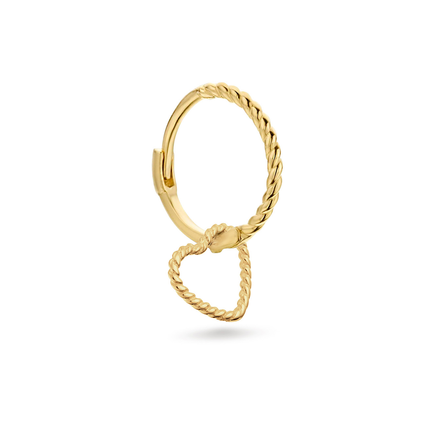 Jullie zijn fan van hartjes. Na twisted heart studs en een ketting is zijn de twisted hearts nu ook verkrijgbaar in een enkele 14k gouden hoop. Een heel mooie toevoeging op jouw earparty.

Hidden Gems of the Rivièra
Elke creatie in de Hidden Gems of the Rivièra collectie is een ode aan de onmiskenbare charme van de Rivièra. Handgemaakt van 14 karaat goud en verrijkt met echte edelstenen. De sieraden brengen de magische sfeer van de Côte d'Azur tot leven in jouw look! 

Het merk 
Jackie is hét 14 karaat gouden on trend sieradenmerk. De collecties zijn geïnspireerd op de reizen die ik maak, van stedentrips tot exotische oorden. Elk gouden sieraad is helemaal van nu, handgemaakt door Europese goudsmeden en vervaardigd van overwegend gerecycled goud met echte edelstenen en zoetwaterparels. Elke collectie is dan ook met veel liefde en passie samengesteld. Mijn Jackie sieraden zijn de perfecte finishing touch voor iedere outfit!

Specificaties
- Hoop
- Materiaal: 14 Karaat - Geelgoud - 585
- Amour Single Hoop
- Totale lengte: 14mm