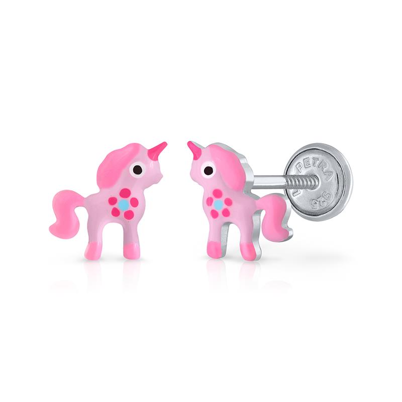 Hou jij van roze en van eenhoorns? Dan vind je deze oorknopjes van Lapetra vast super leuk! De oorknopjes zijn afgewerkt met emaille en voorzien van een handige schroefsluiting. Hierdoor verlies je ze niet en kunnen ze zelfs met slapen ingehouden worden. Ideaal!