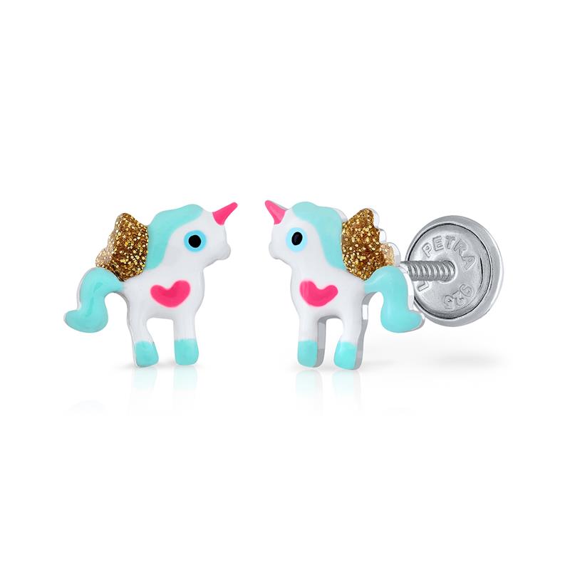 Deze eenhoorns zien er super schattig uit, vind je ook niet?  De oorknopjes zijn gemaakt van 925 sterling zilver en hebben een handige schroefsluiting. Zo verlies je ze gelukkig niet! 