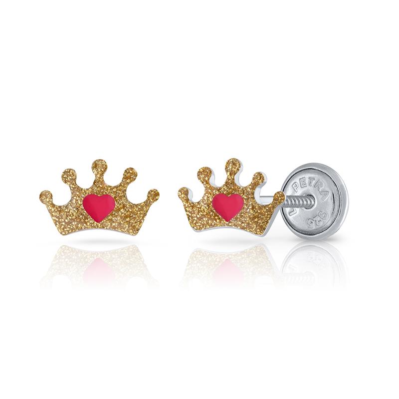 Lapetra LPOS0119 - Oorknopjes - Kroon - 925 sterling zilver