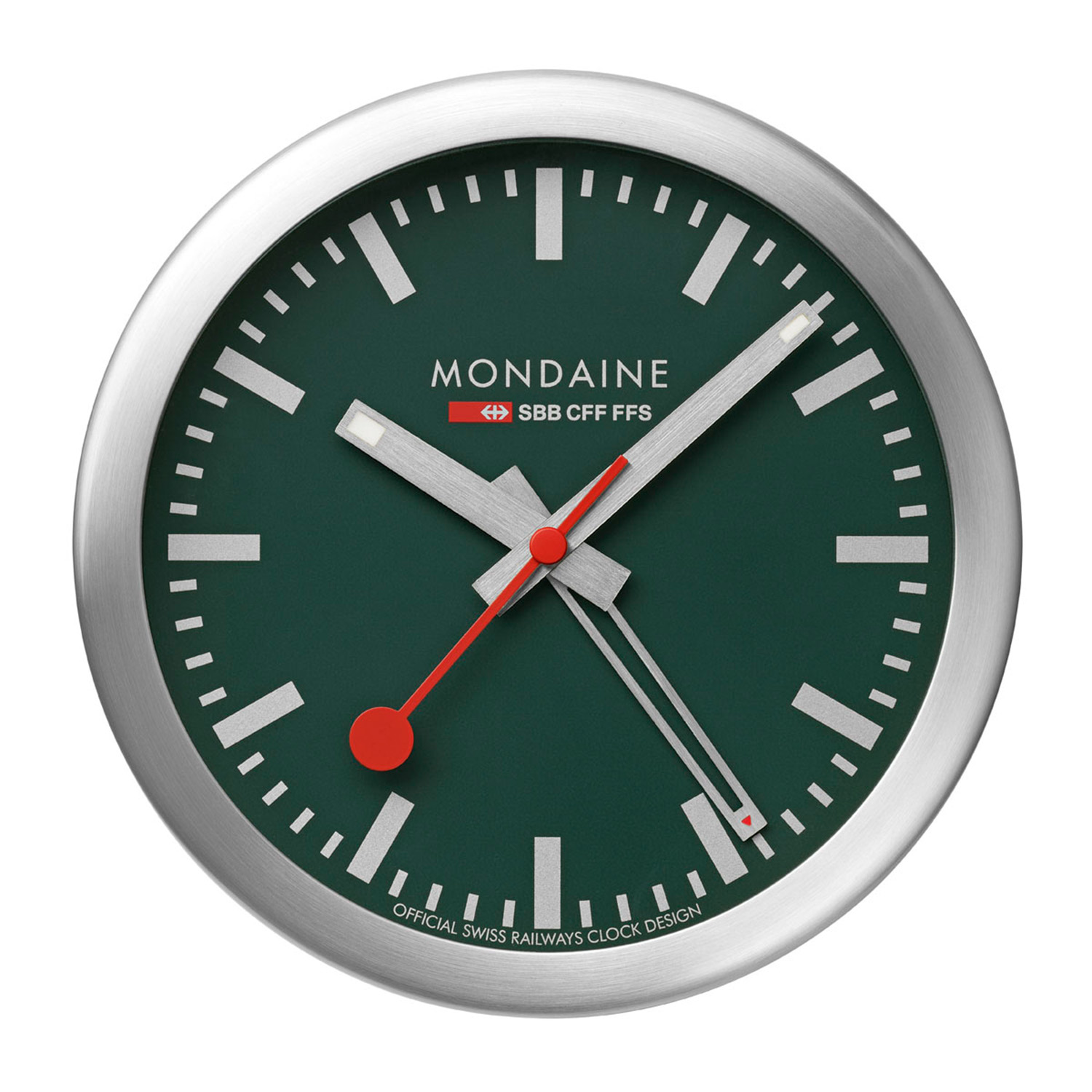 MONDAINE MINIKLOK 12.5CM MAT-GROEN-ALUMINIUM