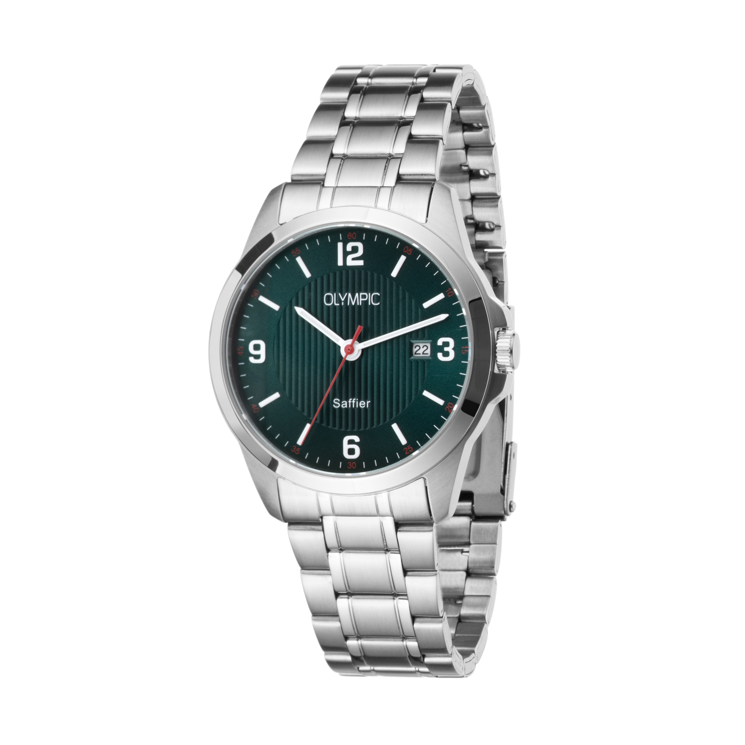 Heren Olympic horloge met een metalen band.