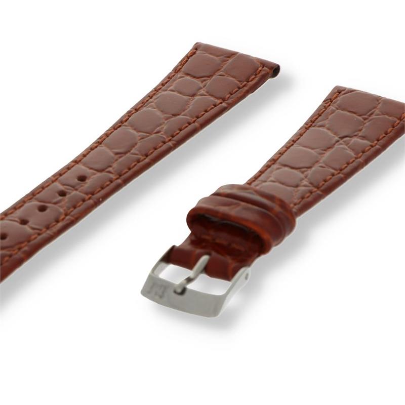 Dit Morellato Horlogeband Birmingham is gemaakt van hoogwaardig kalfsleer met een donkerbruine croco print. De band is 8 mm breed en past op diverse horlogemerken. De beste manier om de band te dragen is in combinatie met een horloge dat eenzelfde bruine tint heeft. De band is eenvoudig te verwisselen en geeft een luxe uitstraling aan je horloge. Maak je outfit compleet met deze stijlvolle band.