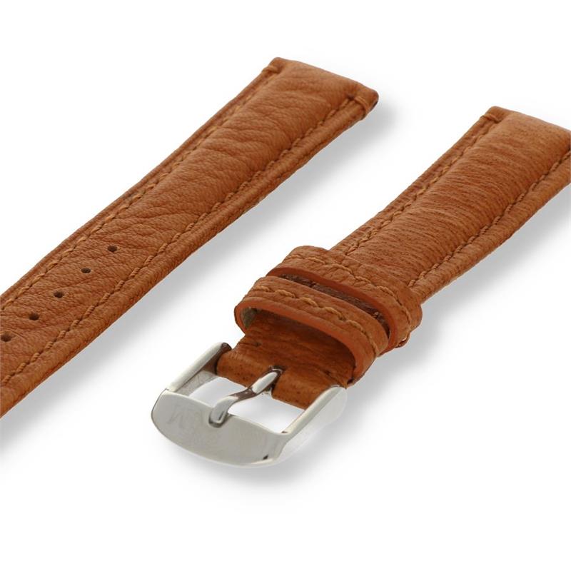 Kalfslederen horlogeband met crocoprint