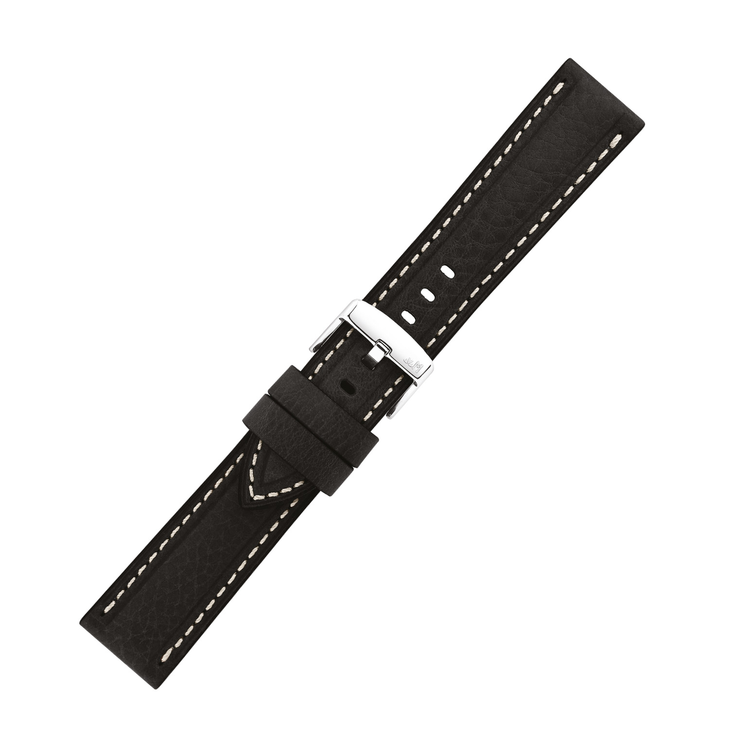 Dit handgemaakte Morellato Horlogebandje is gemaakt van zwart gestikt leer. Het bandje heeft een breedte van 22mm en past op de meeste horloges. De band is duurzaam en geeft een luxe uitstraling aan je horloge. Draag het bandje met trots om je pols en upgrade je horloge naar een hoger niveau. De perfecte keuze voor stijlbewuste horlogedragers.
