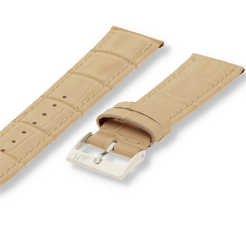 Dit prachtige Morellato Horlogebandje is gemaakt van hoogwaardig alligatorprint kalfsleer in een stijlvolle beige kleur. Het bandje is 18mm breed en past op de meeste horloges. Draag het bandje met trots en geef je horloge een luxe uitstraling. Combineer het met zowel casual als formele outfits voor een veelzijdige look. Perfect voor elke gelegenheid!