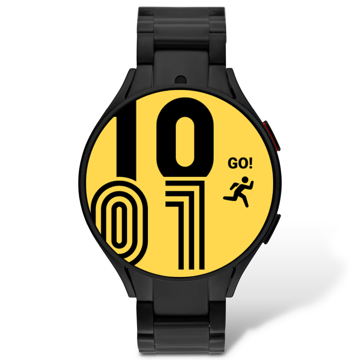Samsung Galaxy Watch5 SA.R910BS Smartwatch Black Staal 44mm 
De Galaxy Watch combineert de uitstraling van een luxe horloge met de geavanceerde functies van de SAMSUNG smartwatches. Deze unieke horloges zijn uitgerust met verwisselbare horlogebanden: een speciaal ontworpen stainless steel,- en een siliconen horlogeband. De Galaxy Watch5 Pro is de smartwatch met Wear OS van SAMSUNG en biedt toegang tot je favoriete apps en dat allemaal om je pols. De Galaxy Watch is niet alleen zeer stijlvol, maar ook gebruiksvriendelijk. Om door apps, berichten en tekst te bladeren hoeft er alleen maar aan de roterende ring gedraaid te worden. De Galaxy Watch is stof- en spatwaterdicht en 5 ATM gecertificeerd. De extra features, zoals het kompas, hartritme sensor en nog heel veel meer maken de Galaxy Watch5 Classic nog completer.

De Galaxy Watch heeft een Always On-display, waardoor je geen knop in te drukken om de tijd weer te geven. Het AMOLED-display kan ingesteld worden op een continue tijdsweergave, zodat dag en nacht te zien is hoe laat het is.

Highlights:
- Geschikt voor Android  
- De Galaxy Watch5 heeft een IP68-certificering. Het horloge is 5 ATM
- Dankzij de ingebouwde speaker en microfoon, kan er ook gebeld worden met het horloge
- Ontvang alle berichten van je telefoon op je horloge en reageer direct met quick reply’s
- Herkent meer dan 35 verschillende activiteiten
- Door de verschillende meters en tellers is het mogelijk om onder andere de hartslag, stappen, snelheid, slaap, luchtdruk, stress, hoogte- en diepte te meten
- D.m.v. de ingebouwde GPS, is het mogelijk om offline te navigeren en achteraf je route terug te kijken (zonder dat de telefoon in de buurt is)
- Luister zonder smartphone naar muziek met Spotify premium