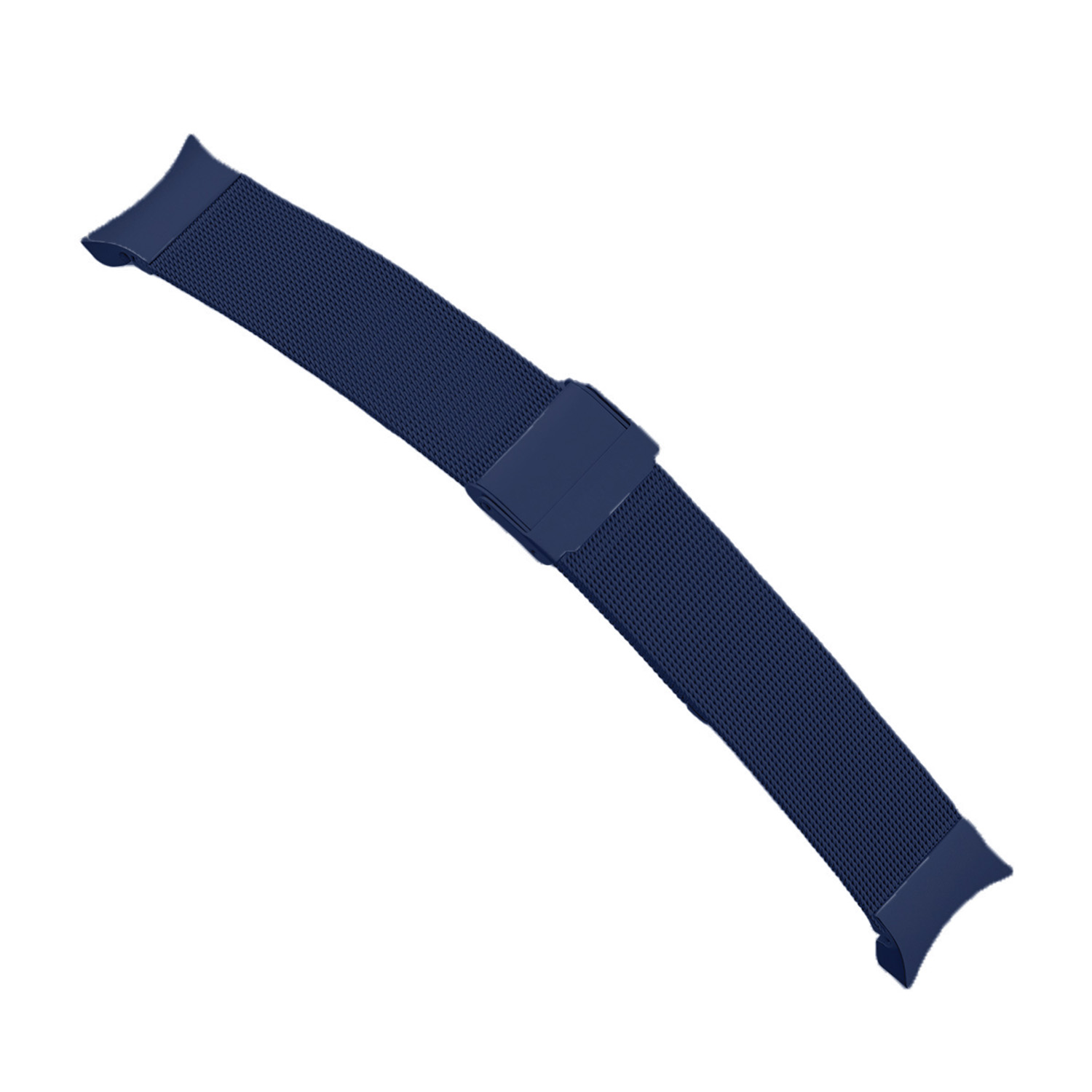 Samsung Galaxy Watch5 Milanese band SAB.R910BLM Blauw 44mm 
Deze officiële Samsung horlogeband komt uit de Special Edition collectie en speciaal ontworpen voor de Galaxy Watch5. De blauwe milanese band kan gemakkelijk zelf worden bevestigd door de Easy Click Pushpin en heeft een aanzetmaat van 20mm. Deze band is geschikt voor de kast grootte van 44mm. De band is in lengte verstelbaar en heeft een druksluiting. De Galaxy Watch is stof- en spatwaterdicht en 5ATM gecertificeerd, waardoor er ook mee gezwommen kan worden.

Highlights:
- Stalen milanese band
- Kleur: Blauw
- Druksluiting
- Aanzet 20mm
- Easy click
