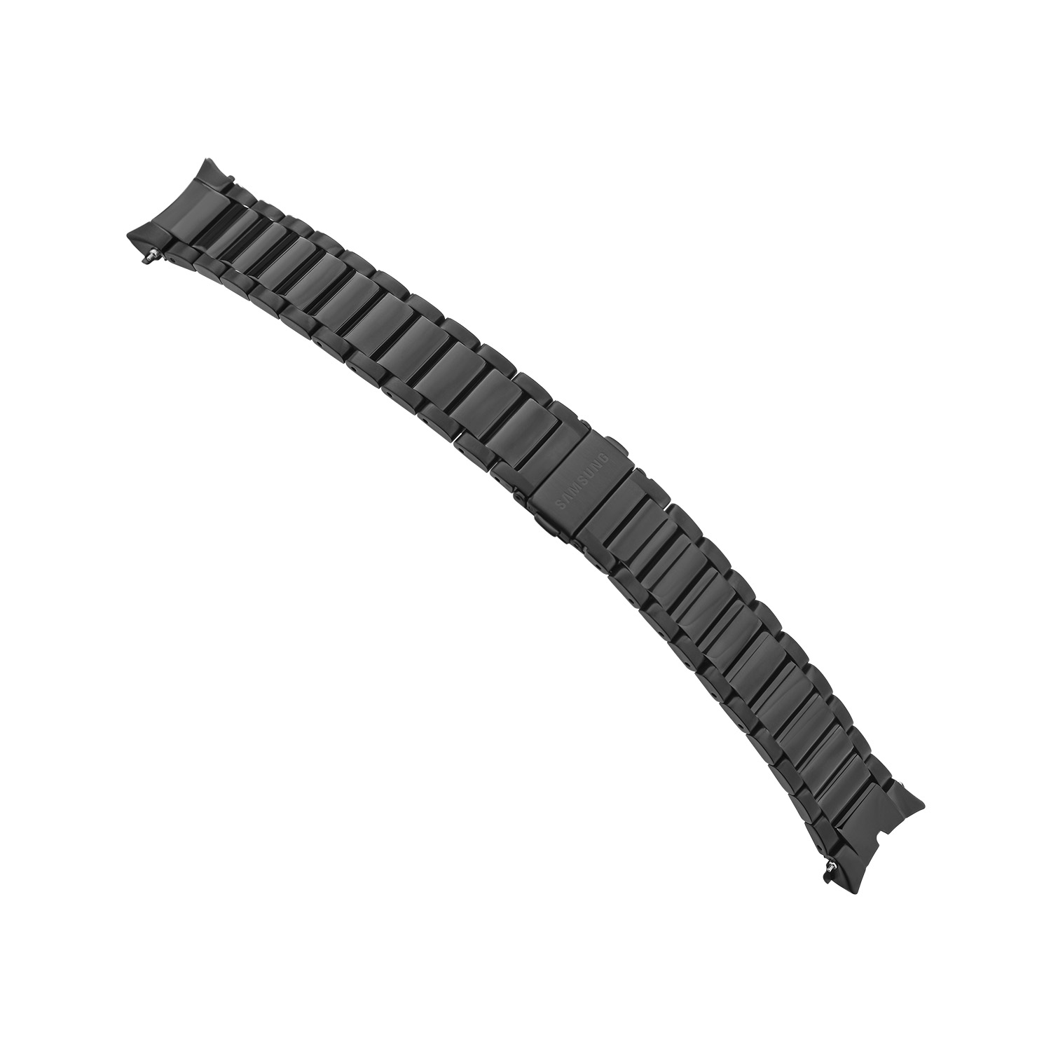 Samsung Galaxy Watch5 Schakelband SAB.R910BS Zwart 44mm 
Deze officiële Samsung horlogeband komt uit de Special Edition collectie en speciaal ontworpen voor de Galaxy Watch5. De zwarte schakelband kan gemakkelijk zelf worden bevestigd door de Easy Click Pushpin en heeft een aanzetmaat van 20mm. Deze band is geschikt voor de kast grootte van 44mm. De band is in lengte verstelbaar en heeft een vouwsluiting. De Galaxy Watch is stof- en spatwaterdicht en 5ATM gecertificeerd, waardoor er ook mee gezwommen kan worden.

Highlights:
- Stalen schakelband
- Kleur: Zwart
- Vouwsluiting
- Aanzet 20mm
- Easy click