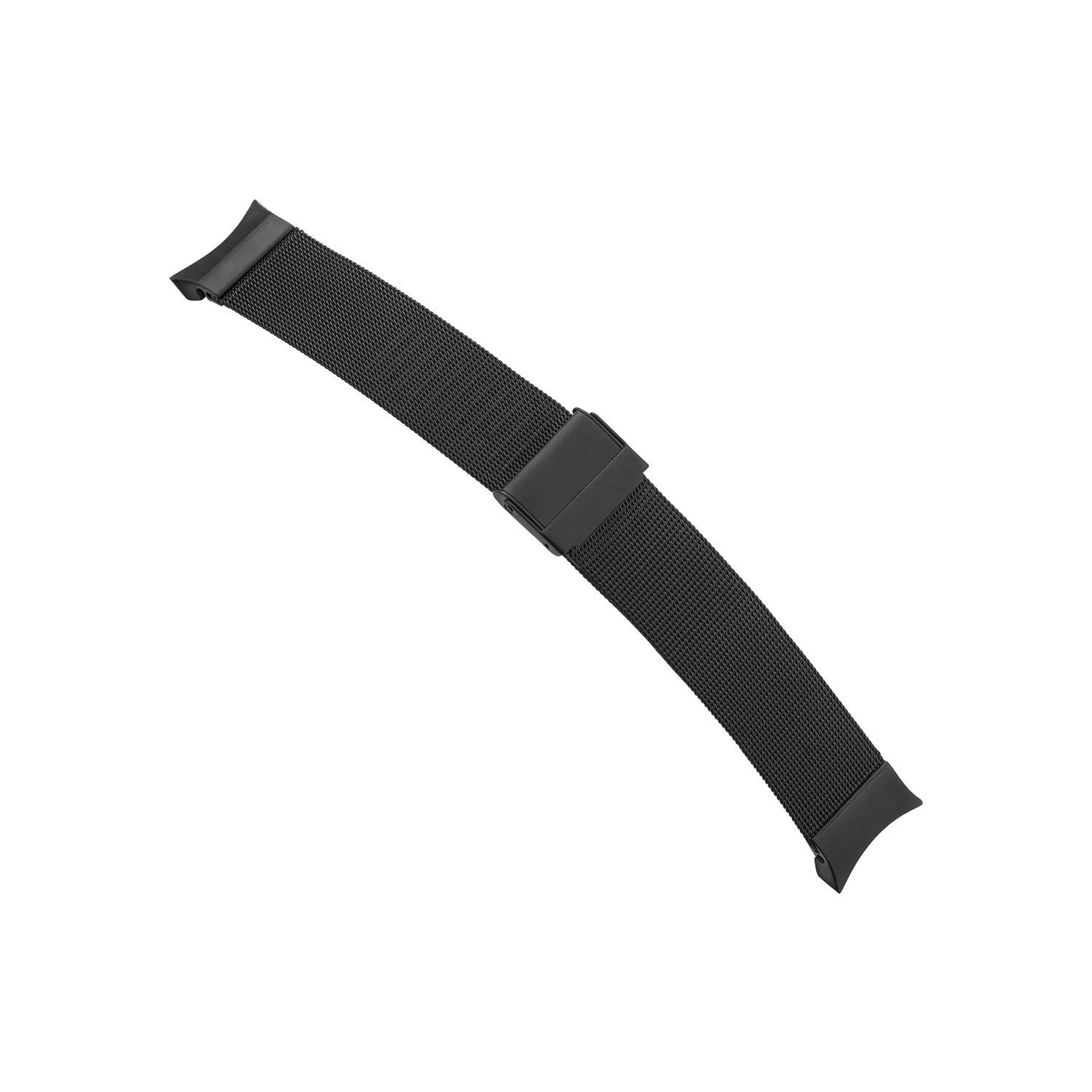 Samsung Galaxy Watch6 Milanese band SAB.R930BM Zwart 
Deze officiële Samsung horlogeband komt uit de Special Edition collectie en speciaal ontworpen voor de Galaxy Watch. De zwarte milanese band met de speciale aanzet kan gemakkelijk zelf worden bevestigd door de Easy Click Pushpin en heeft een aanzetmaat van 20mm. Deze band is geschikt voor de kast grootte van 40mm. De band is in lengte verstelbaar en heeft een klapsluiting met extra beveiliging. De Galaxy Watch is stof- en spatwaterdicht en 5ATM gecertificeerd, waardoor er ook mee gezwommen kan worden.

Highlights:
- Stalen milanese band
- Kleur: Zwart
- Klapsluiting
- Aanzet 20mm
- Easy click