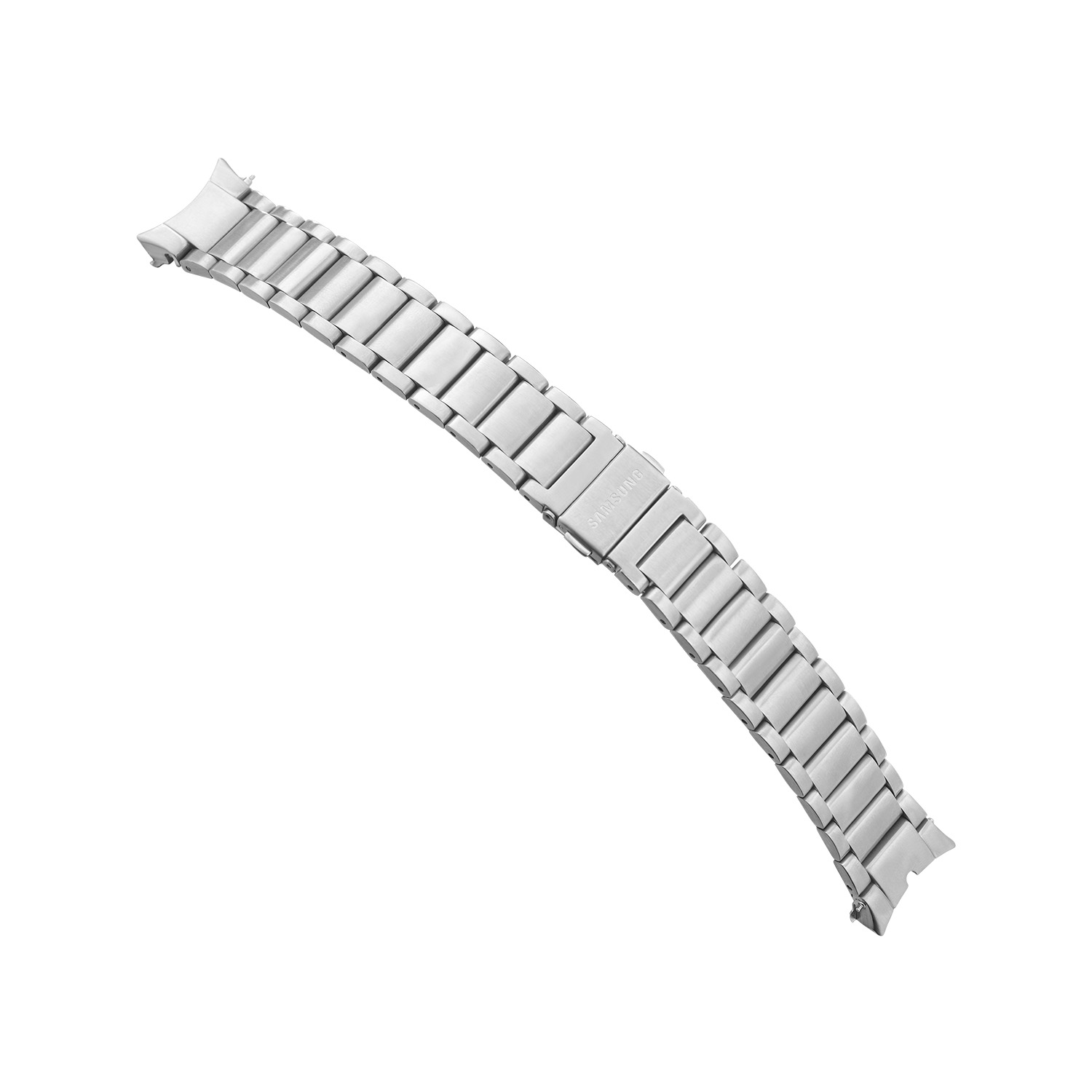 Samsung Galaxy Watch6 Schakelband SAB.R950SSLTE Zilverkleurig 
Deze officiële Samsung horlogeband komt uit de Special Edition collectie en speciaal ontworpen voor de Galaxy Watch. De zilverkleurige schakelband met de speciale aanzet kan gemakkelijk zelf worden bevestigd door de Easy Click Pushpin en heeft een aanzetmaat van 20mm. Deze band is geschikt voor de kast grootte van 43mm. De band is in lengte verstelbaar en heeft een vouwsluiting. De Galaxy Watch is stof- en spatwaterdicht en 5ATM gecertificeerd, waardoor er ook mee gezwommen kan worden.

Highlights:
- Stalen schakelband
- Kleur: Zilverkleurig
- Vouwsluiting
- Aanzet 20mm
- Easy click