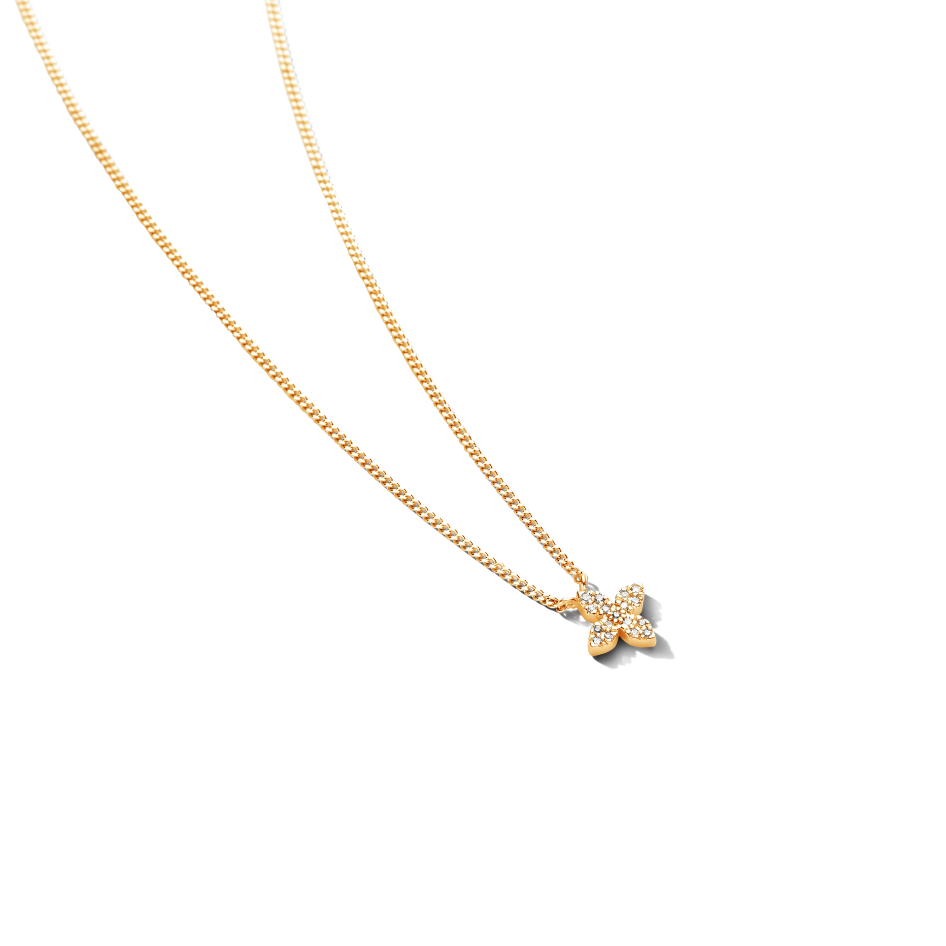 zilver vergulde hanger met diamant