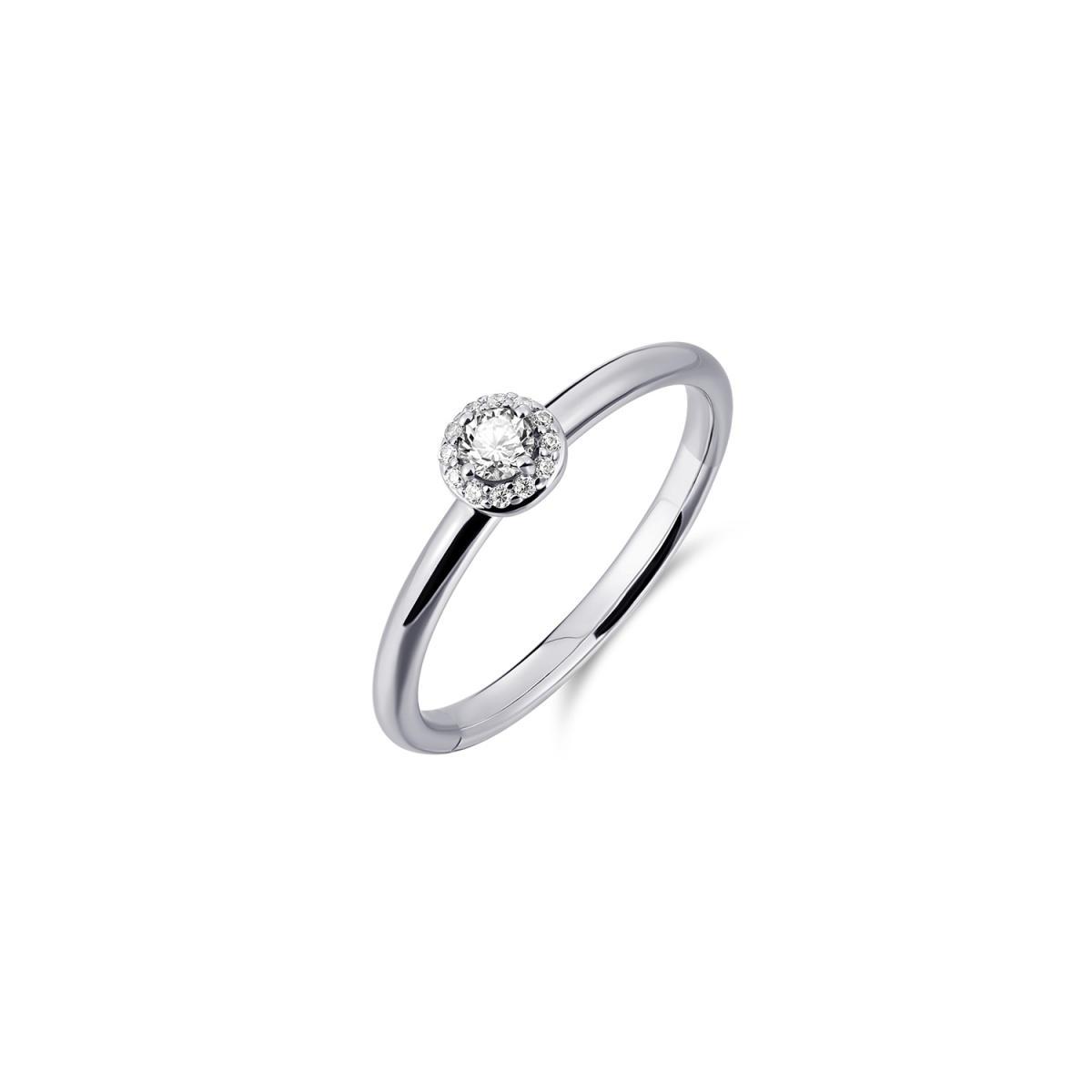 Gisser Jewels stackable halo ring | zilver | zirkonia's | maat 54