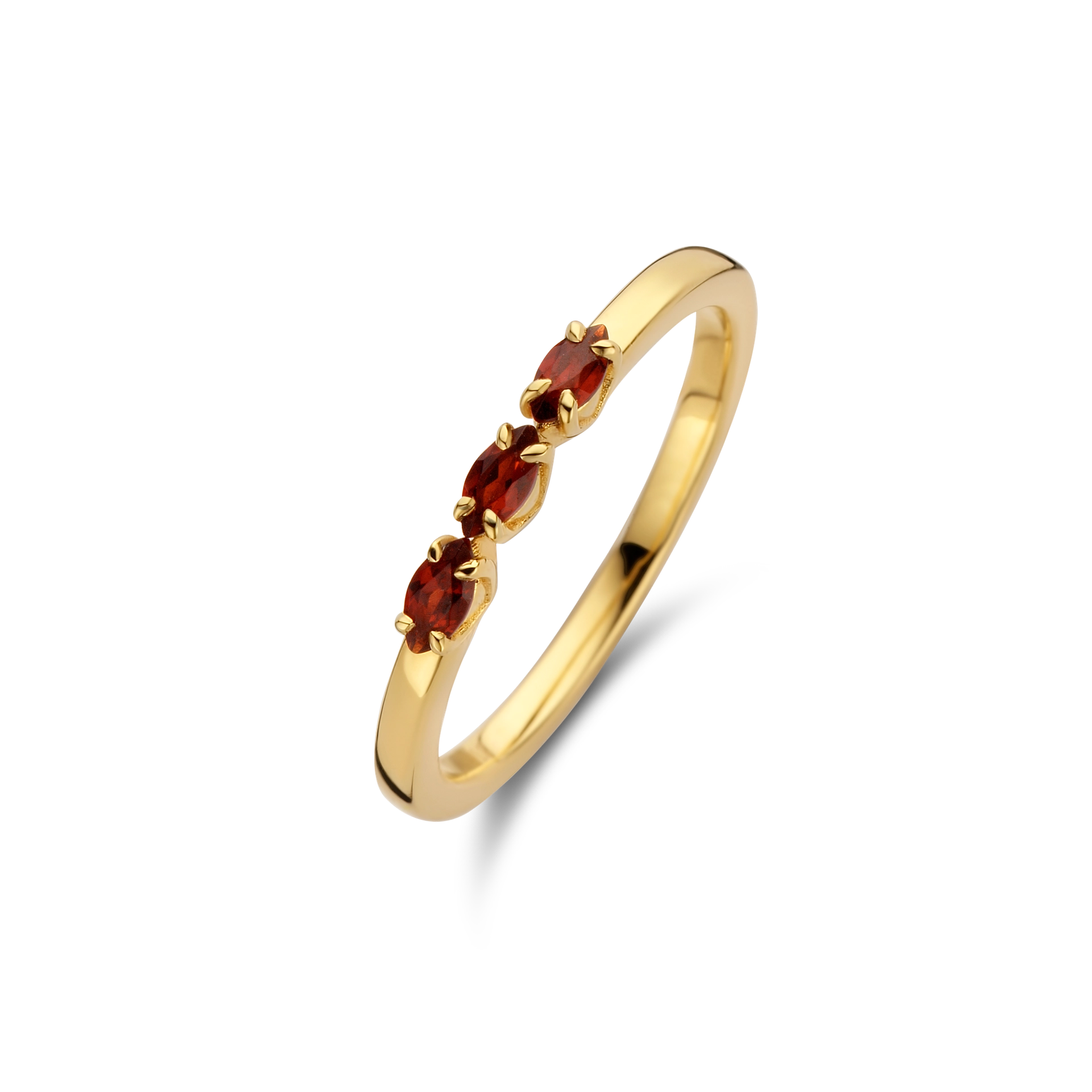 zilver vergulde ring met kwarts