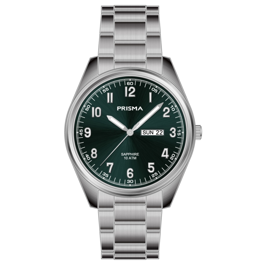 Prisma heren P.1305 horloge titanium saffierglas 10 ATM 		
		
Algemeen		
Artikelnummer: P1305
Geslacht: heren		
Uurwerk: Miyota (GM02) 		
Waterbestendigheid: 10 ATM/BAR		
		
