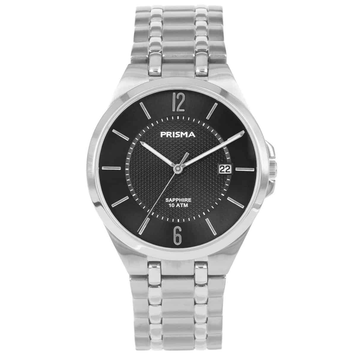 Prisma horloge 1266 heren titanium saffierglas 10 ATM 

Algemeen
Geslacht: heren
Model: P.1266

Voordelen
- band titanium zilver
- wijzerplaat zwart met zilvere streepjes
- geschikt voor mensen met een allergie
- draagcomfort door licht gewicht
- boven gem. waterdicht: zwemmen/duiken
- glas is zeer krasvast
- ook voor brede pols (max. 229,33 mm)
- quartz
- maat kast 39,17mm (breedte) 8,77mm (dikte)