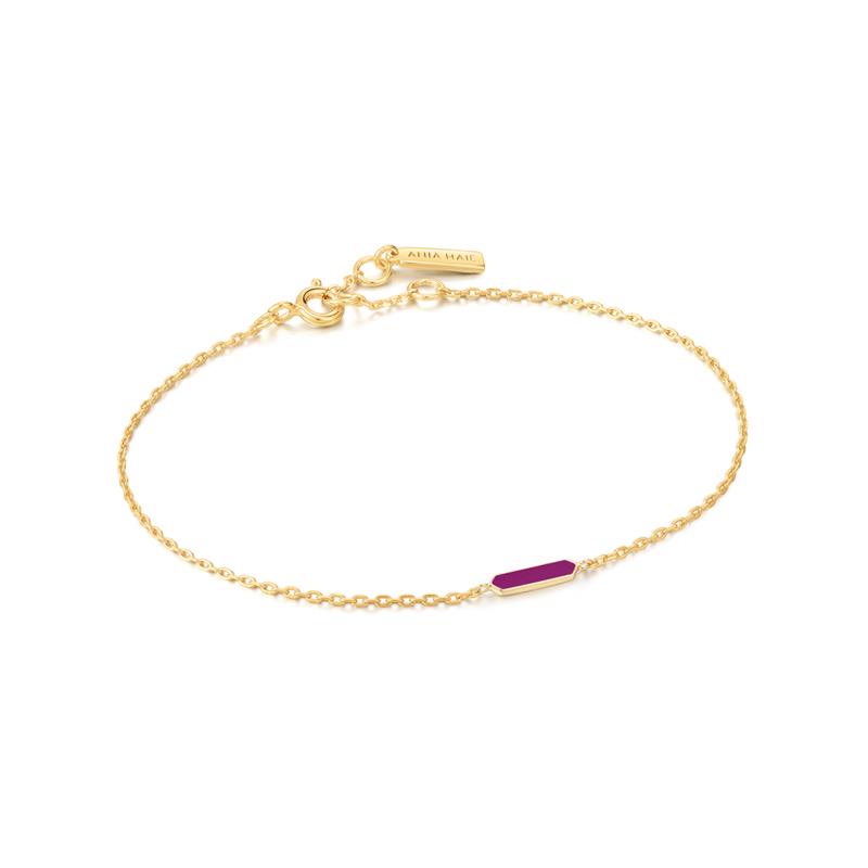 B028-03G-R Ania Haie armband | 18,5 cm | zilver verguld
