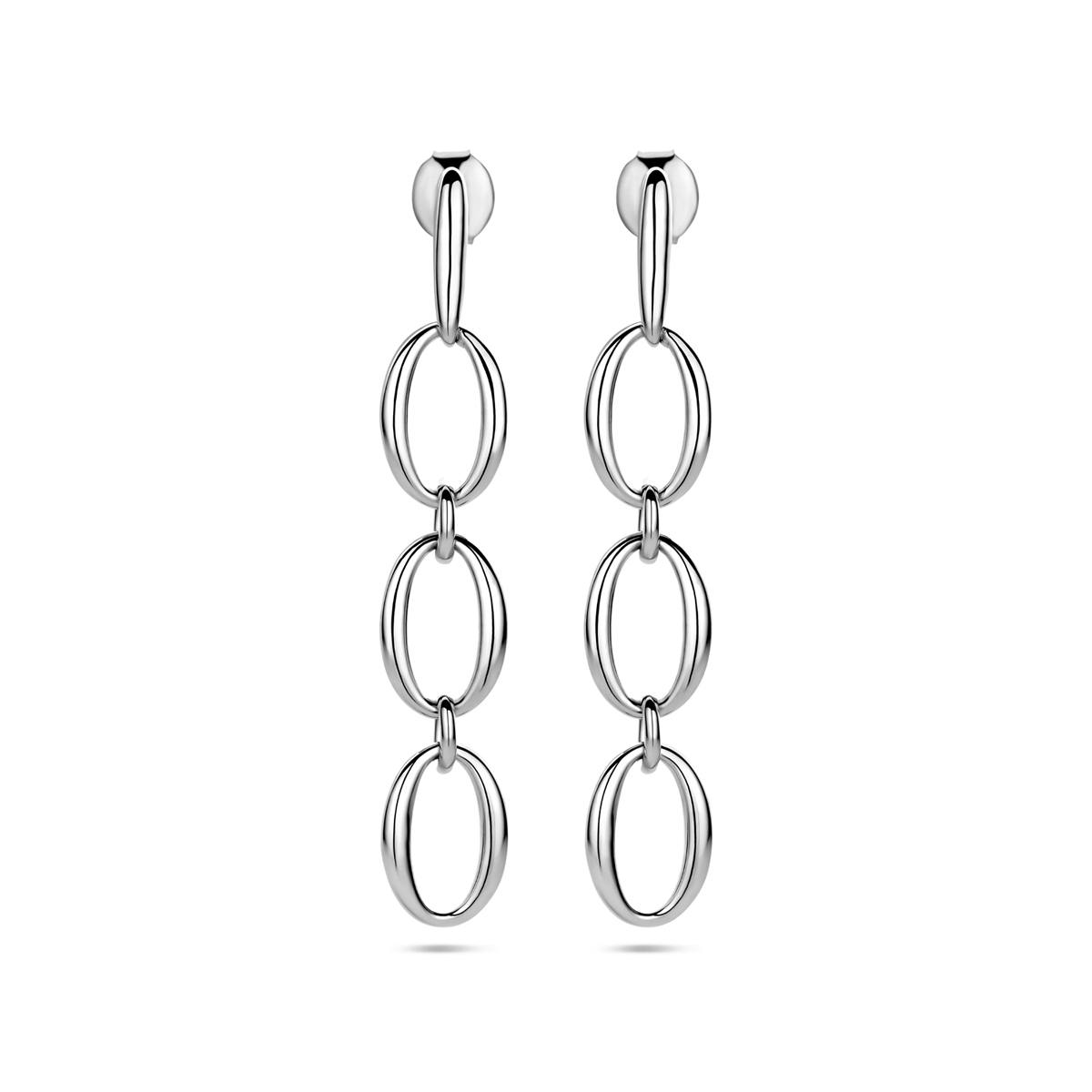 Gerhodineerd 925 zilveren oorhangers met een totale hoogte van 45mm.&nbsp;