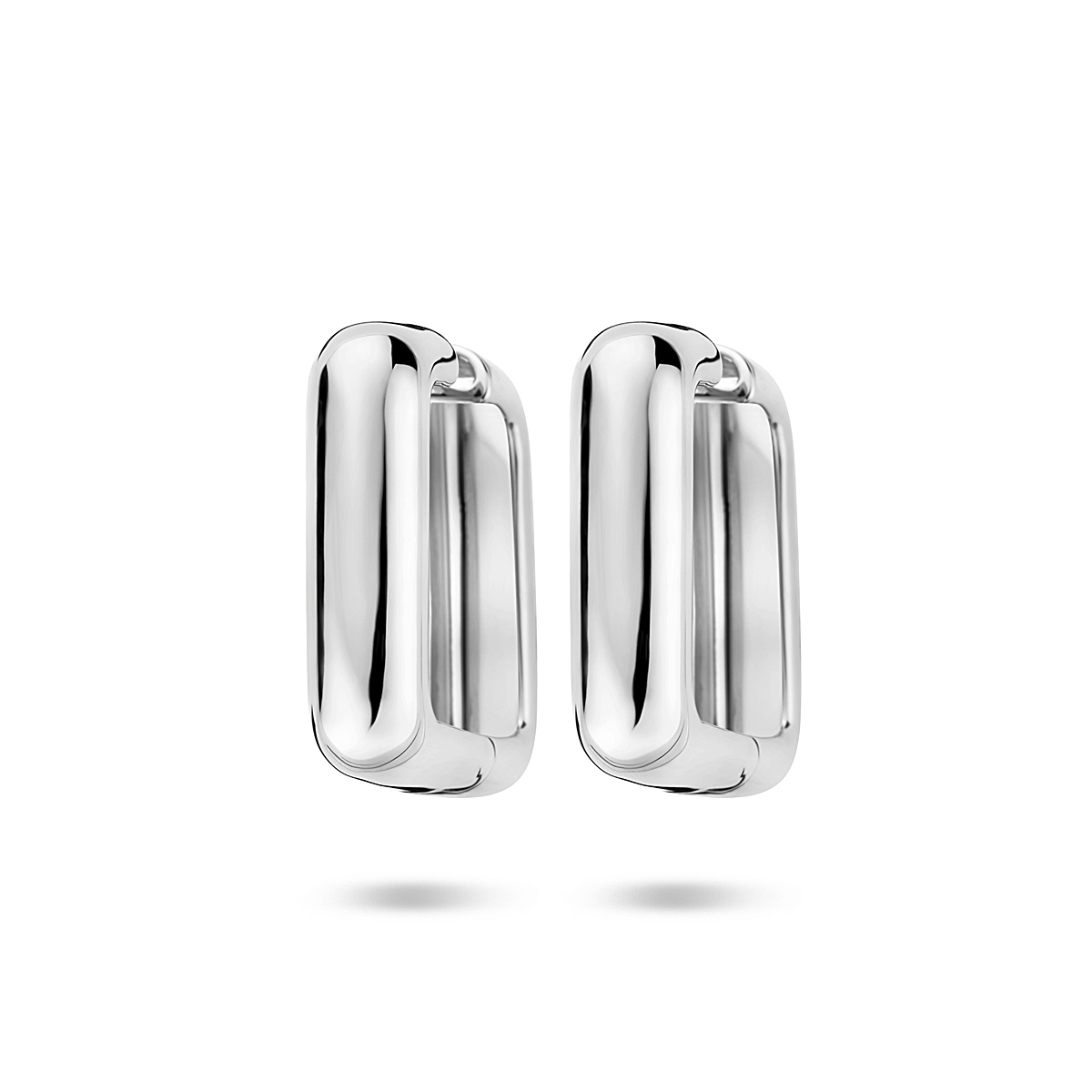 Gerhodineerd 925 zilveren klapoorringen met een afmeting van 25x7mm.
