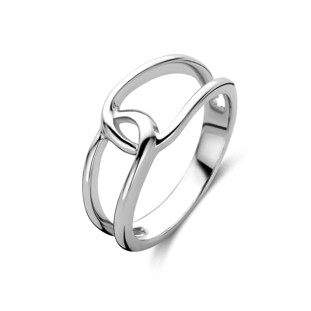 Gerhodineerd 925 zilveren ring met een breedte van 9mm.