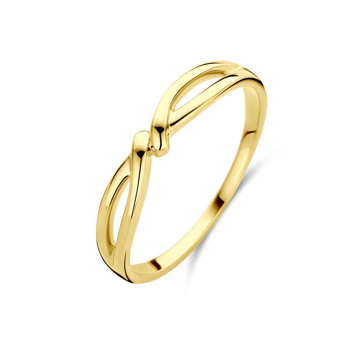 GEELGOUDEN RING GEDRAAID