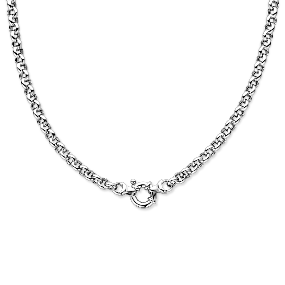 Zilver Jasseron Schakel Collier 7mm met Springslot