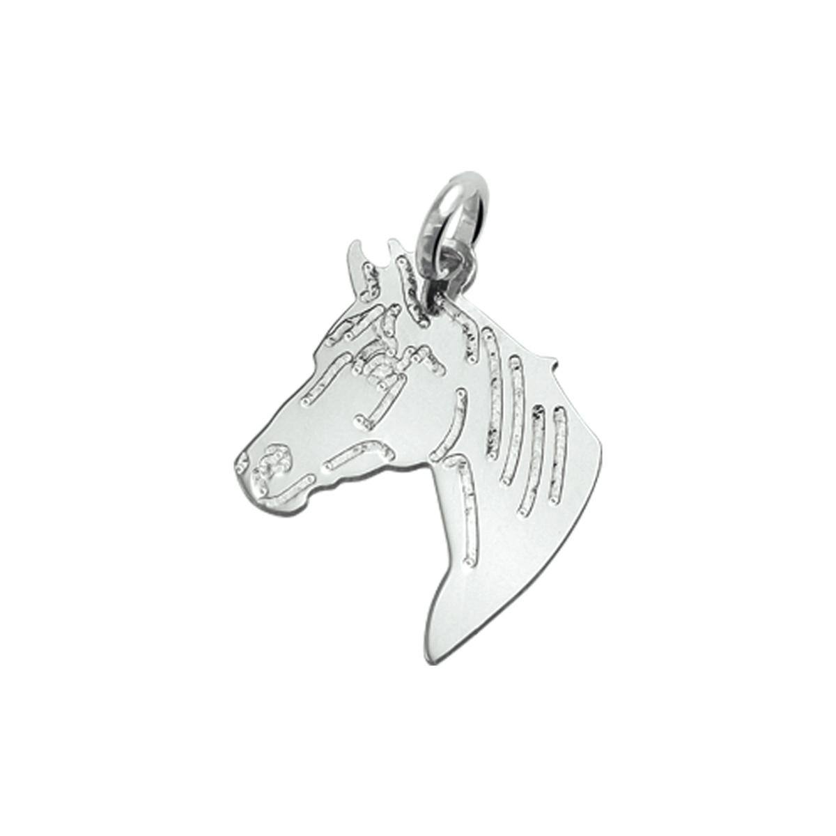 Beschrijving: Gerhodineerd zilveren hanger met een paardenhoofd.
Verpakt per: 1
Doelgroep: dames
Breedte: 19 mm
Hoogte: 23.5 mm