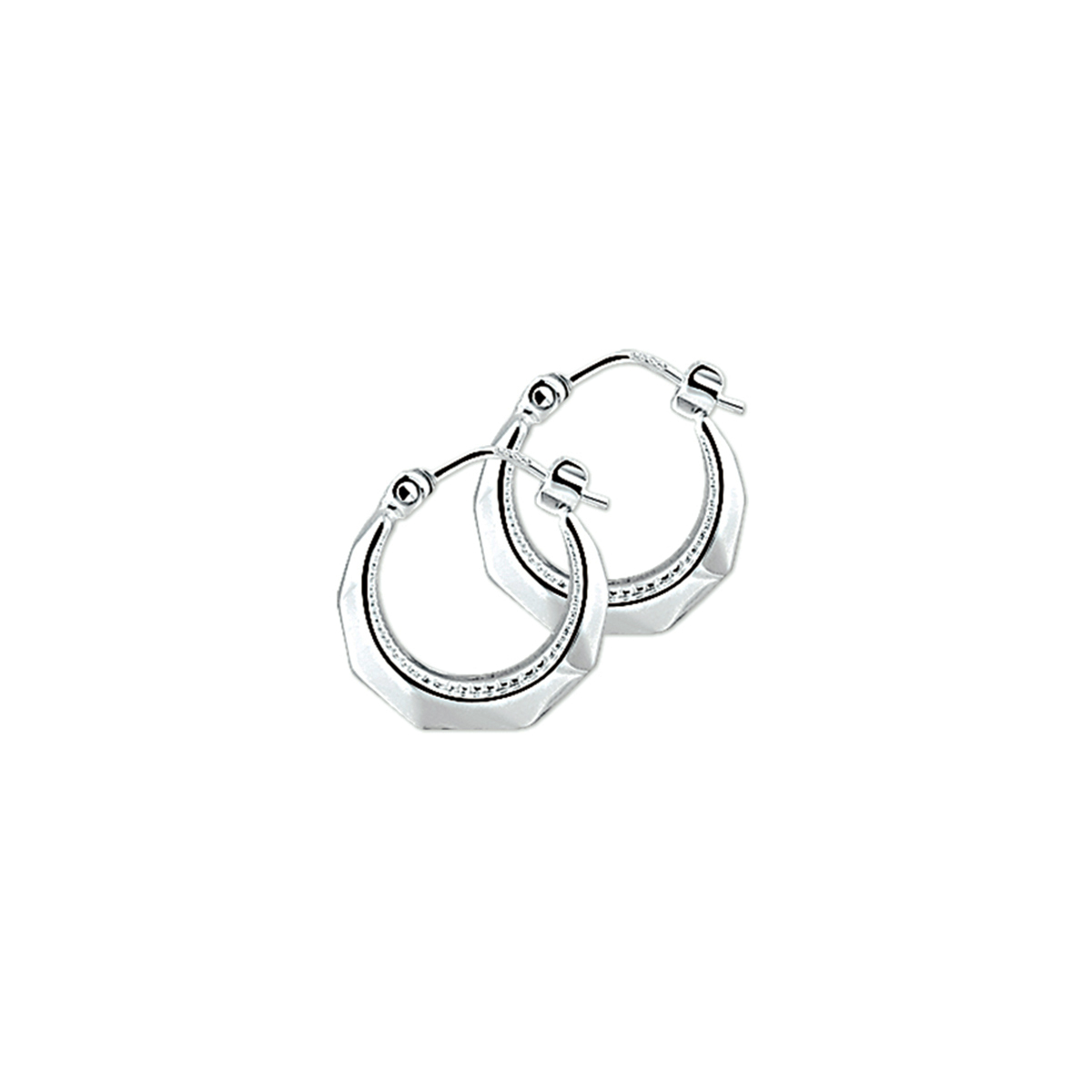 zilveren oorringen, lapide 14mm