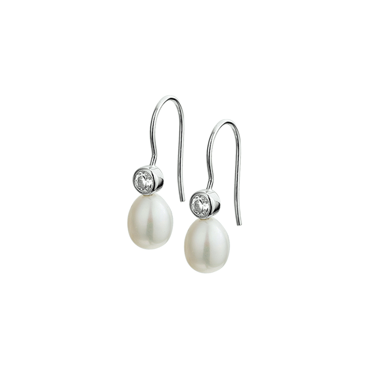 Zilveren oorsieraden met parel KA1322929