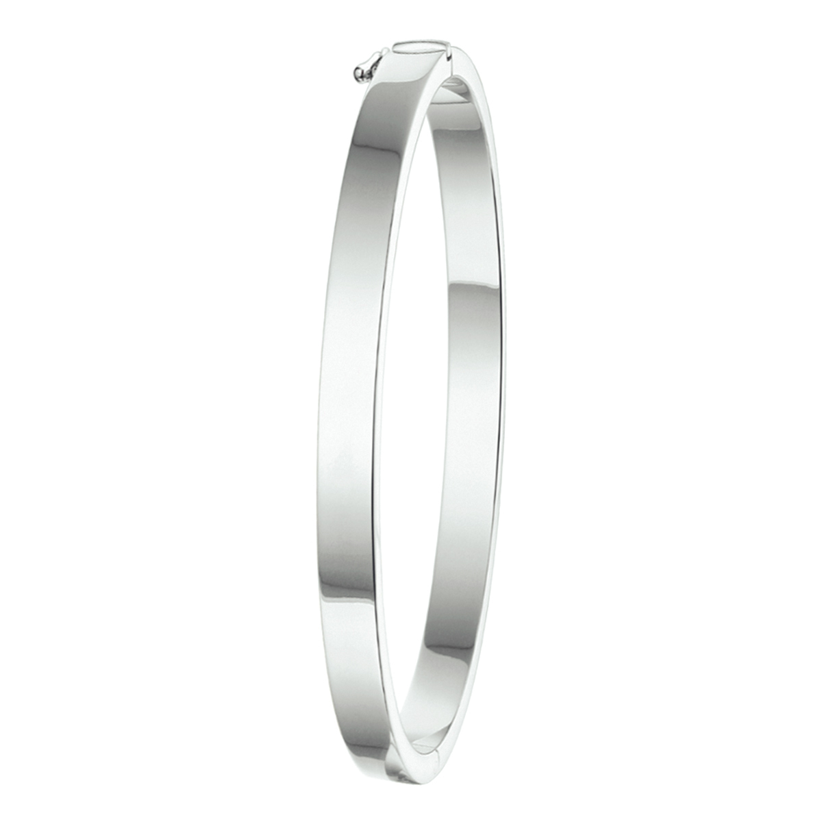 bangle scharnier 5 mm vlakke buis zilver gerhodineerd