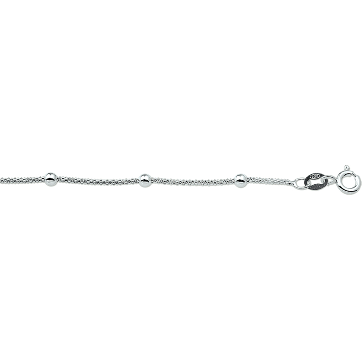 Zilver gerhodineerd lengte artikelen (schakel) 45 cm