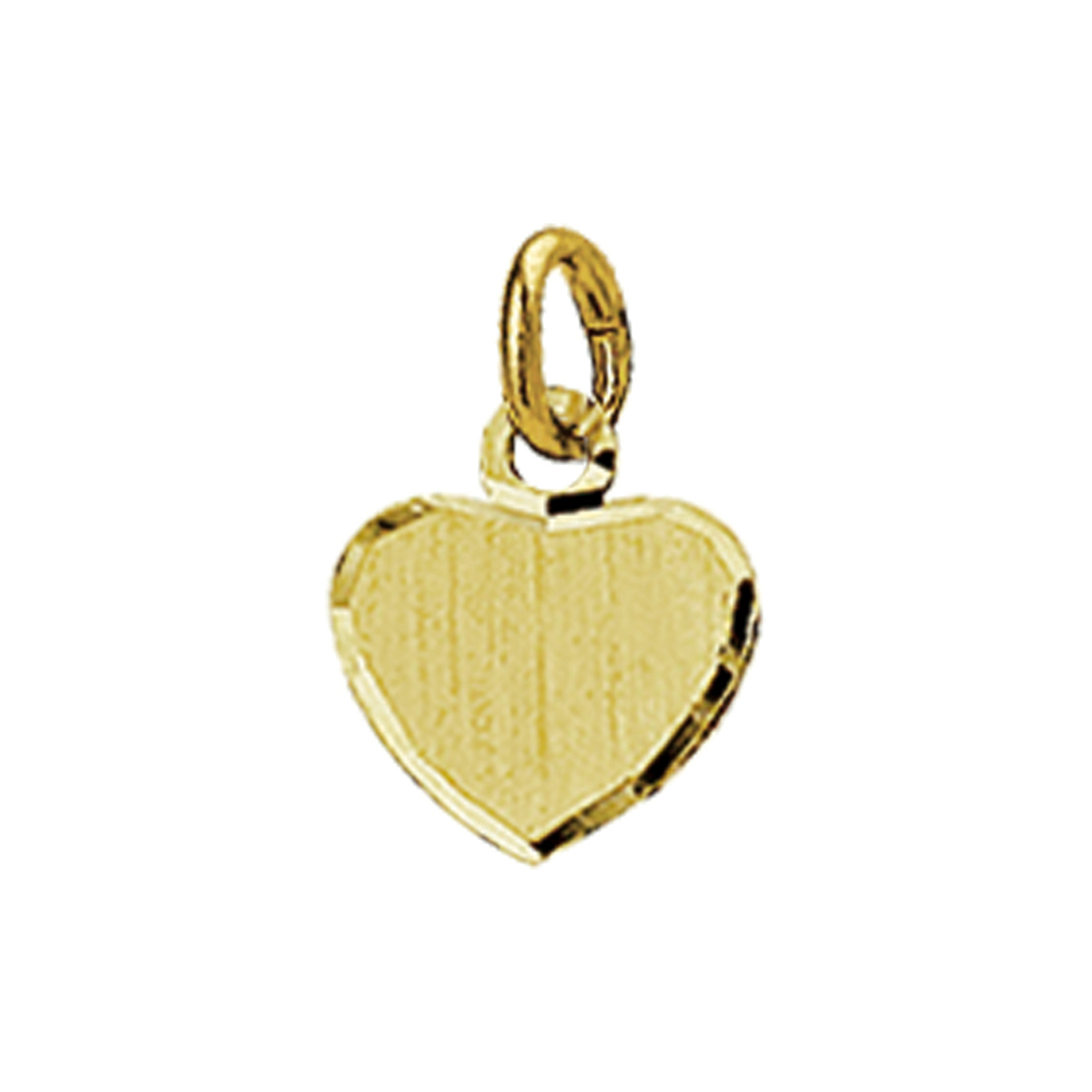 Geelgouden graveerhanger uitgevoerd met een stevig hangoog. De hanger heeft een dikte van 0.6mm.