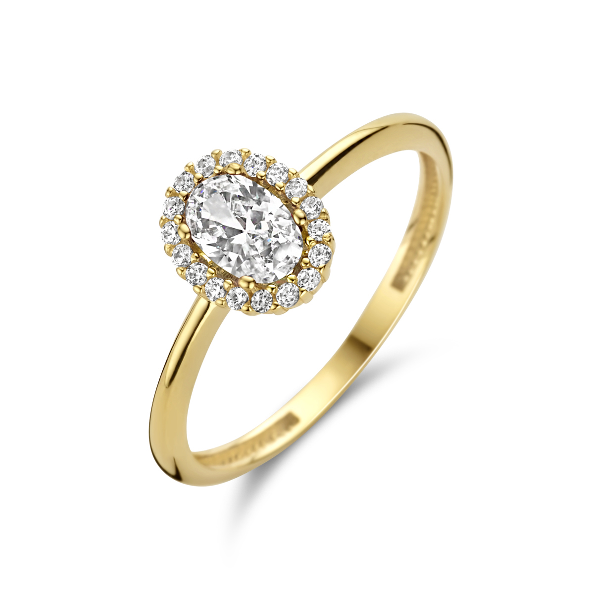 Gouden Entourage Ring met Zirkonia