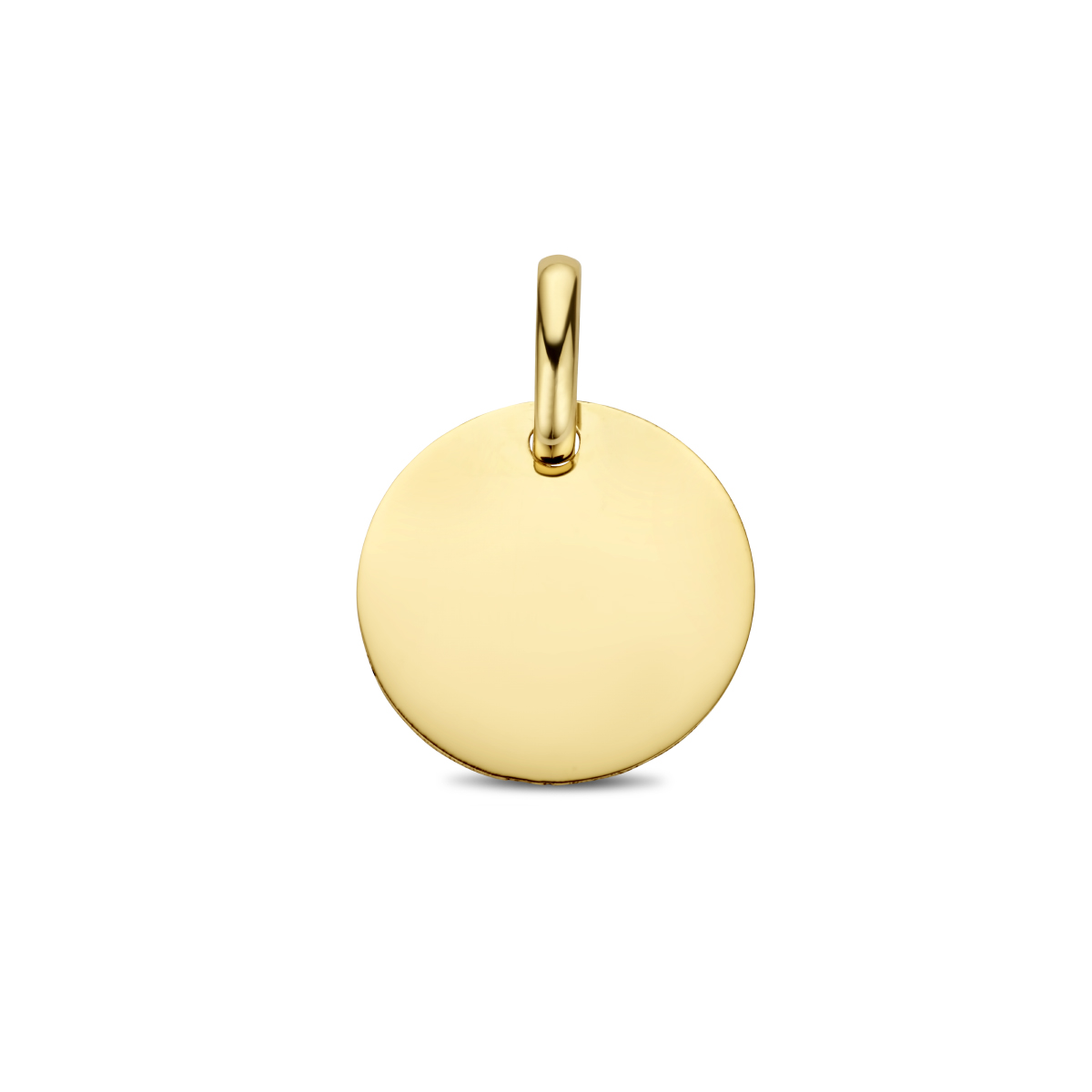 Gouden graveerhanger 12mm