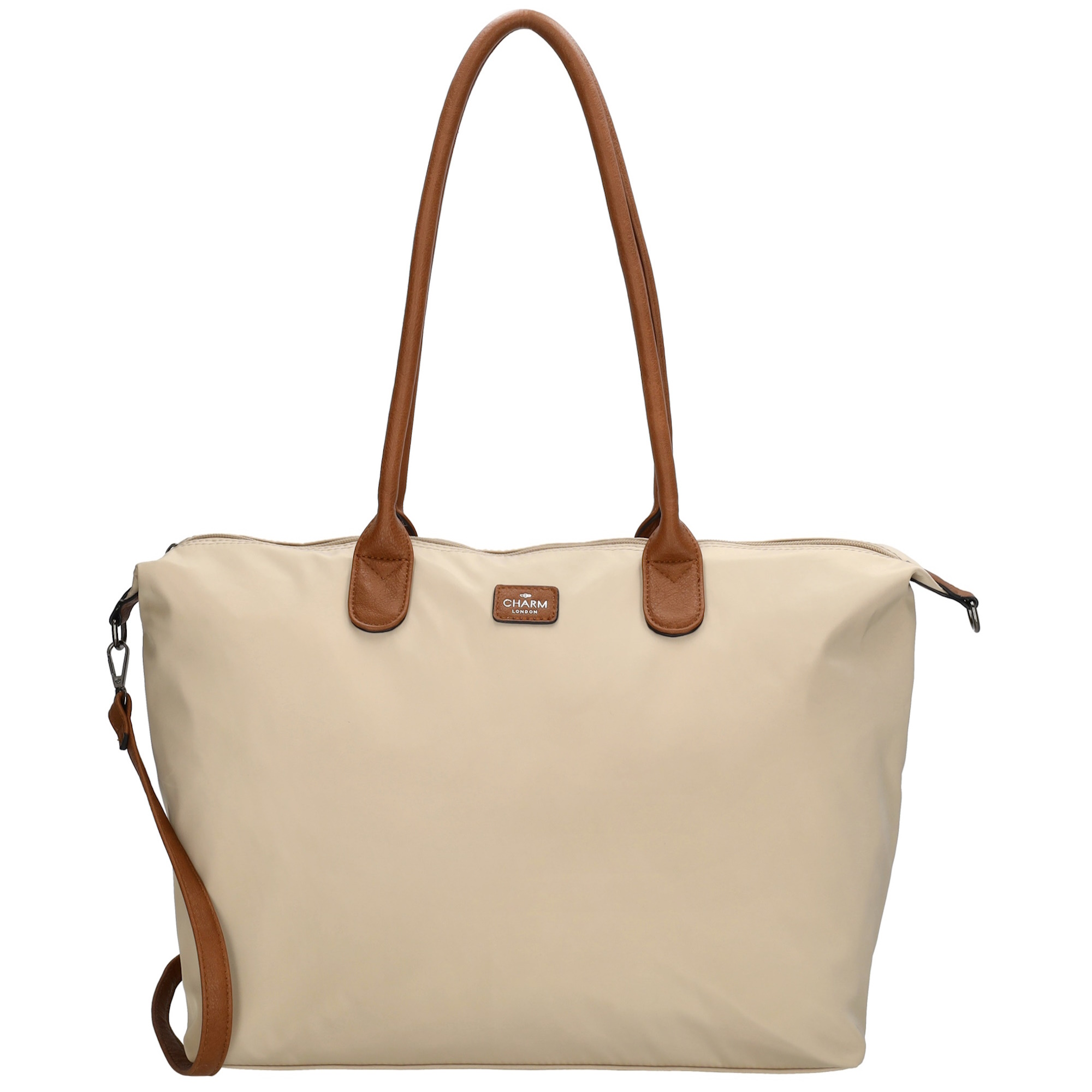 De Charm London Buckingham schoudertas is een stijlvolle accessoire. Ideaal voor dagelijks gebruik en biedt voldoende ruimte voor al je essentials. Combineer het met casual of formele outfits voor een chique uitstraling. Draag de tas comfortabel over je schouder voor een modieuze en praktische aanvulling op je garderobe. Perfect voor elke gelegenheid.
En voor zien van handig laptop vak.

Deze shopper van Charm London is de perfecte tas voor school of werk. De tas biedt een ruim hoofdvak met een telefoonvak, ritsvak en speciaal laptopvak, geschikt voor laptops tot 15.6 inch. Aan de achterkant bevindt zich een extra ritsvak voor snelle toegang. Dankzij de verstelbare en afneembare schouderband kun je de tas eenvoudig crossbody dragen op jouw gewenste hoogte.

Kenmerken:
• Afsluitbaar met een rits
• Laptopvak geschikt voor 15.6 inch laptops
• Ritsvak aan de achterkant
• Afneembare en verstelbare schouderband
• Handig telefoonvak
(34.5x19.4 cm)