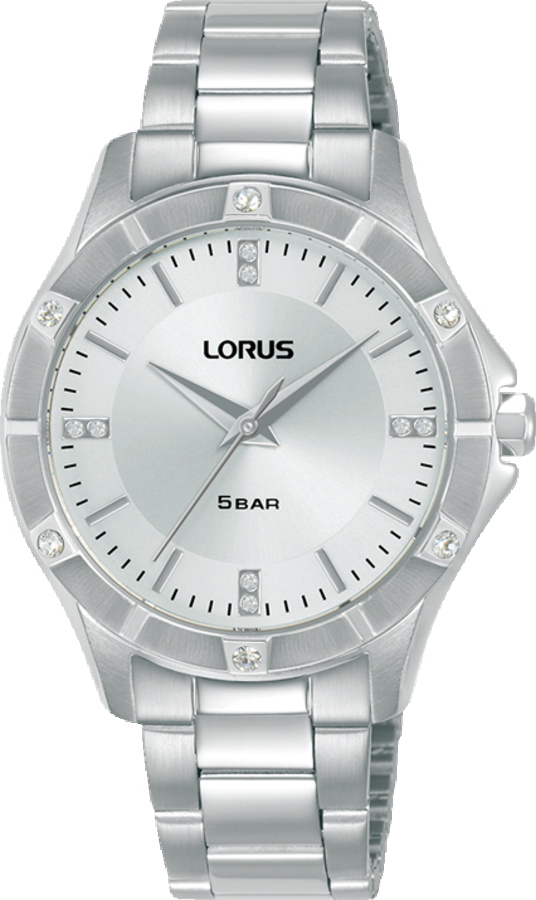 Dit is een dameshorloge van het merk Lorus. Het is een analoog horloge gemaakt van staal. De diameter van de kast is 34 mm en de kast is 7.85 mm dik.
De verdere specificaties van het horloge zijn als volgt:
Kastvorm: rond
Kastkleur: zilverkleurig
Kastmateriaal: staal
Bandbreedte: 15 mm
Bandlengte: 239 mm
Sluiting: vouwsluiting met drukker
Wijzerplaatkleur: wit
Glassoort: hardlex mineraal glas
Waterdichtheid: 5 ATM
Techniek: quartz